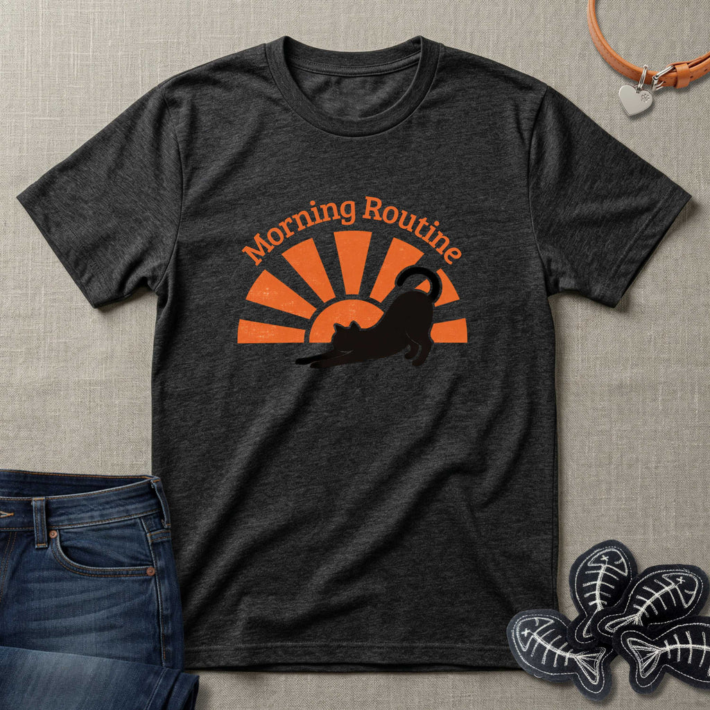 Morning Routine Cat & Sunburst T-Shirt