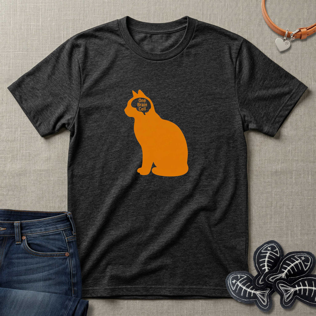 One Brain Cell Orange Cat T-Shirt
