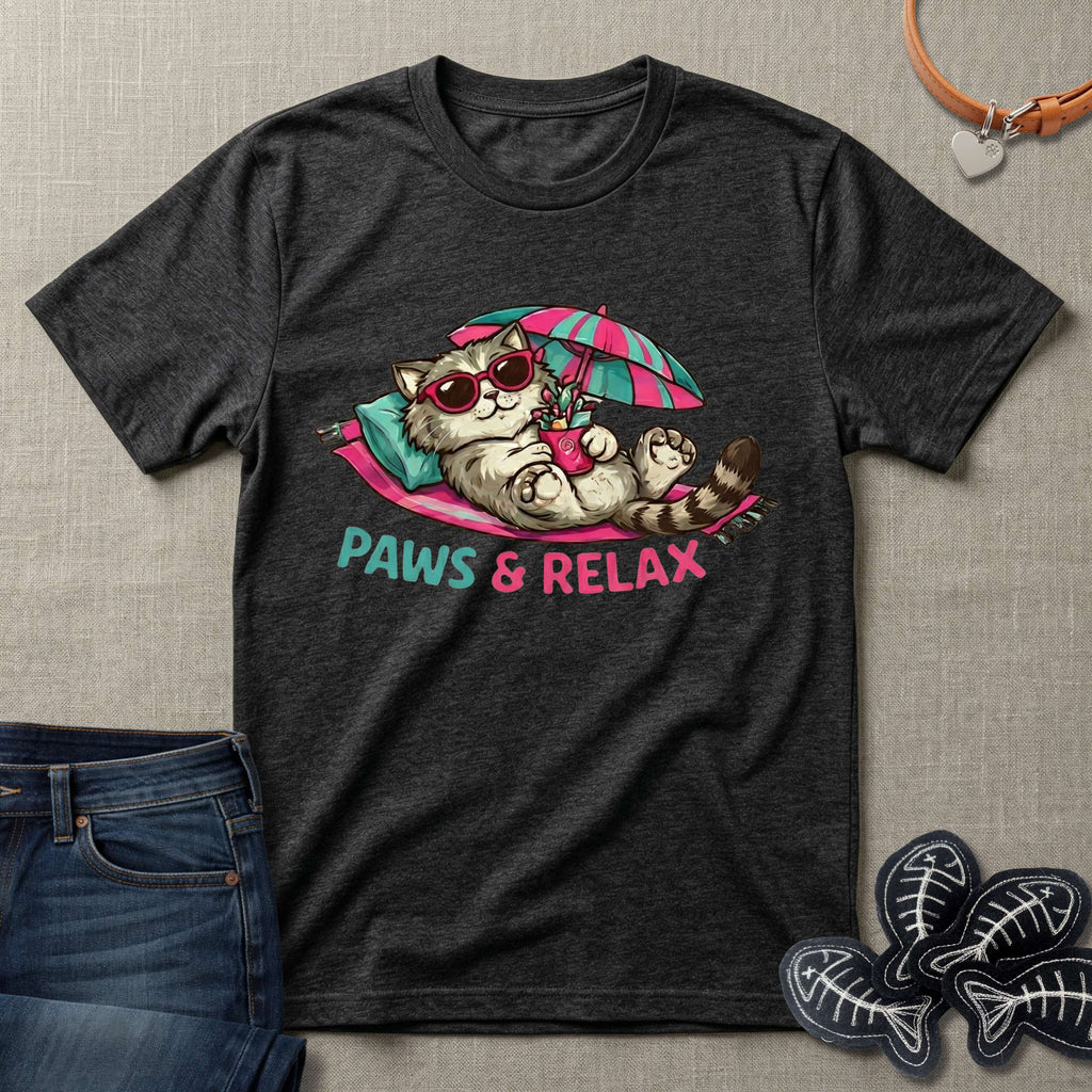 Paws and Relax - Hot Pink and Teal T-Shirt