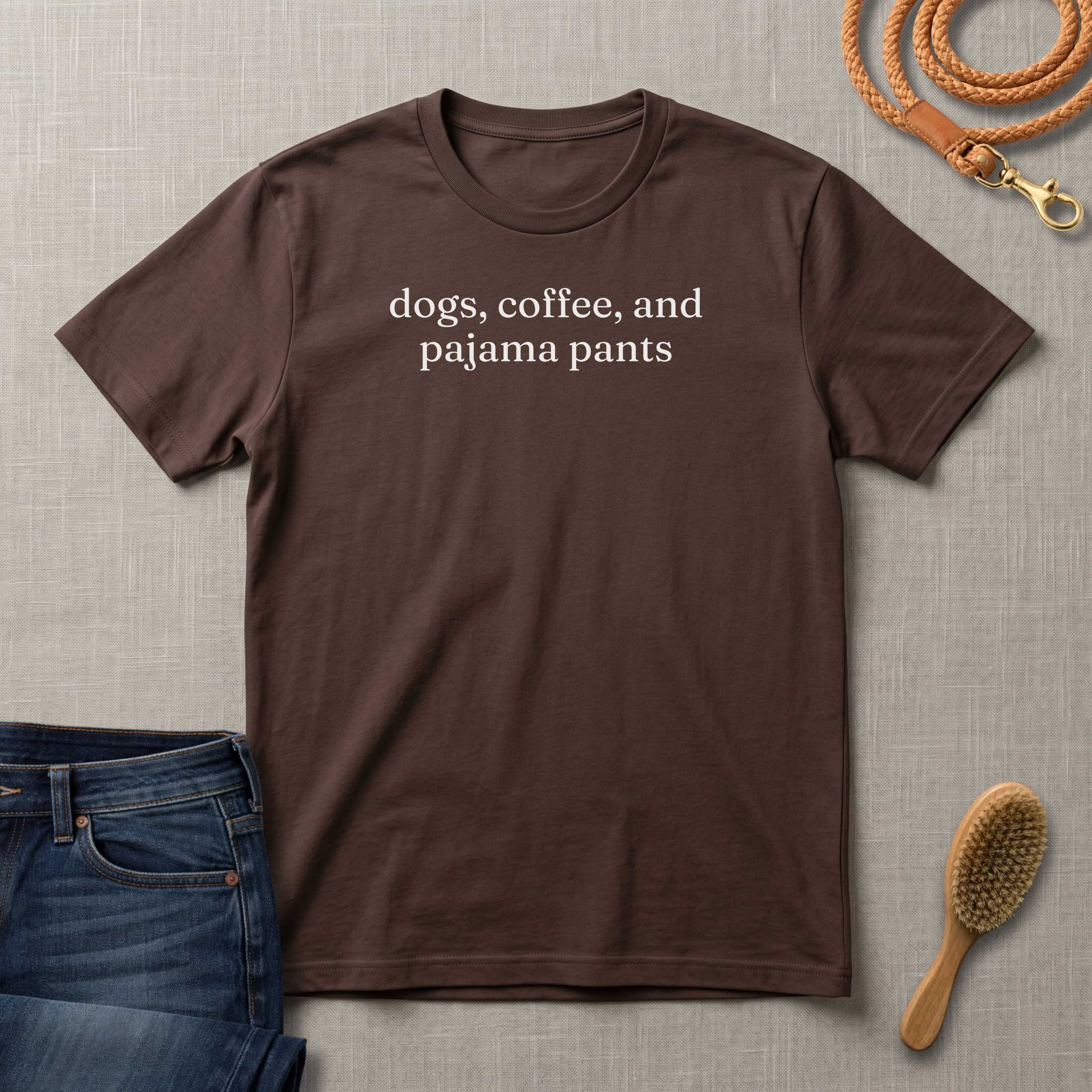 Dogs, Coffee and Pajama Pants T-Shirt