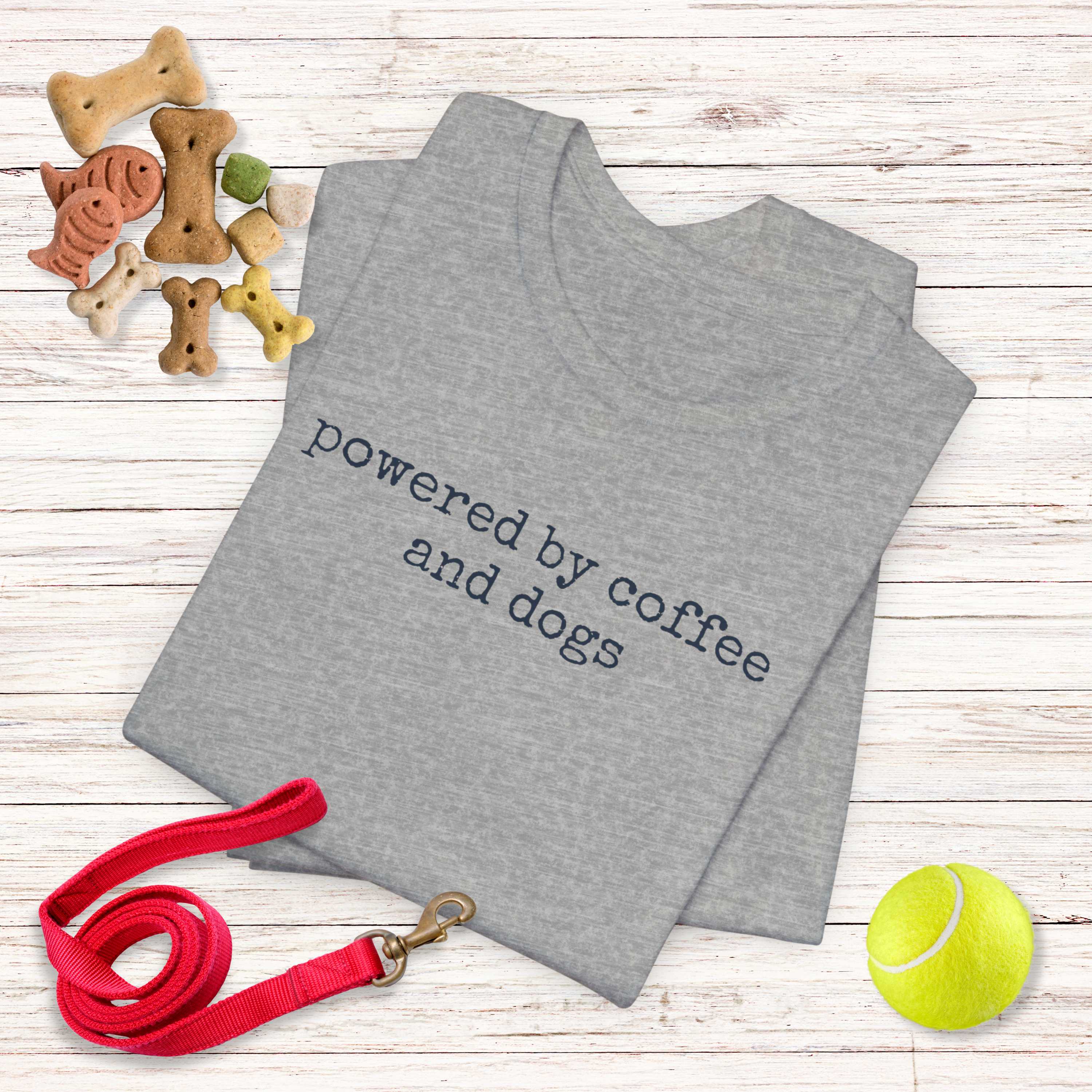 Powered by Coffee & Dogs (text) T-Shirt