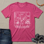 Blueprint of a 4AM Zoomie Cat T-Shirt
