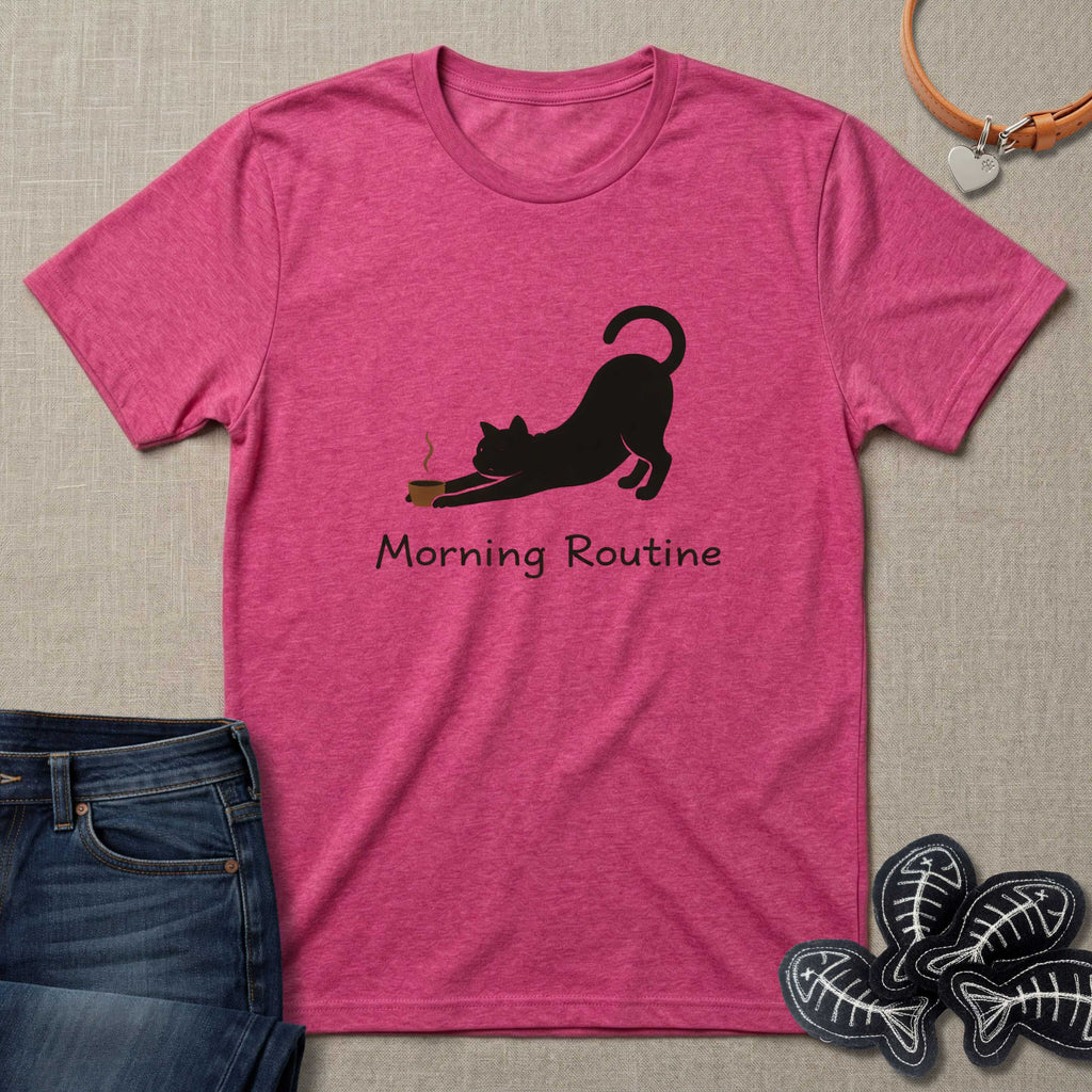 Morning Routine Cat & Coffee T-Shirt