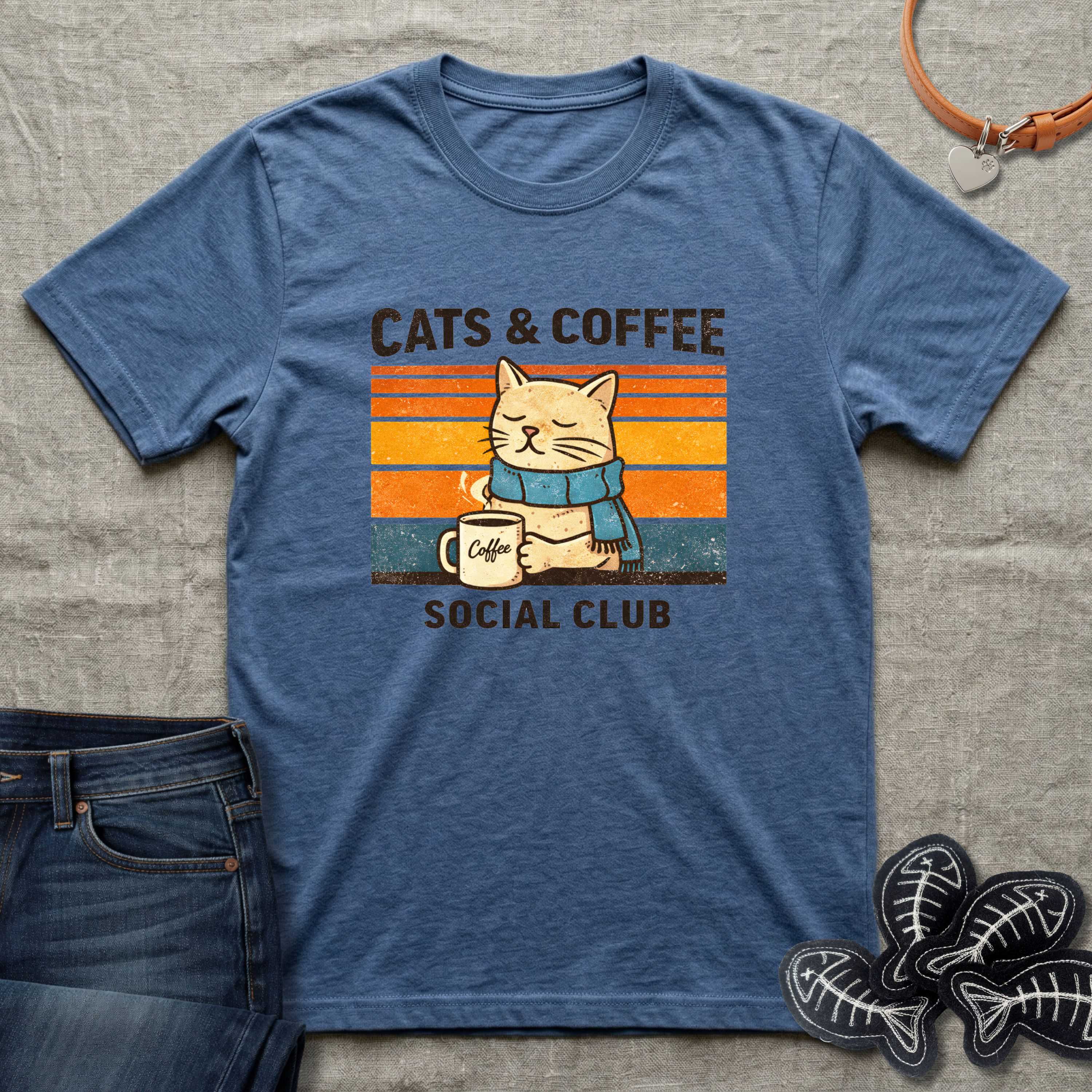 Cats & Coffee Social Club T-Shirt