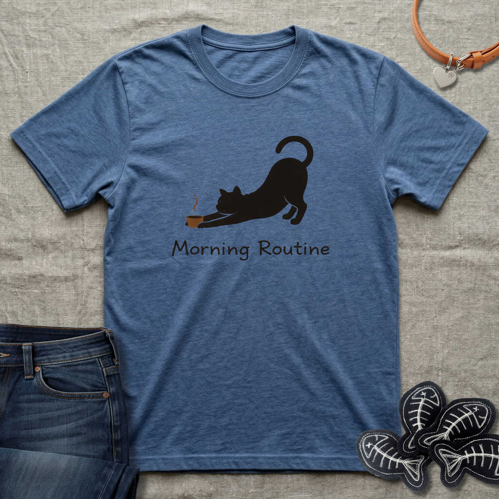 Morning Routine Cat & Coffee T-Shirt