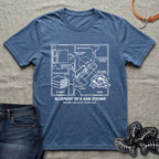 Blueprint of a 4AM Zoomie Cat T-Shirt
