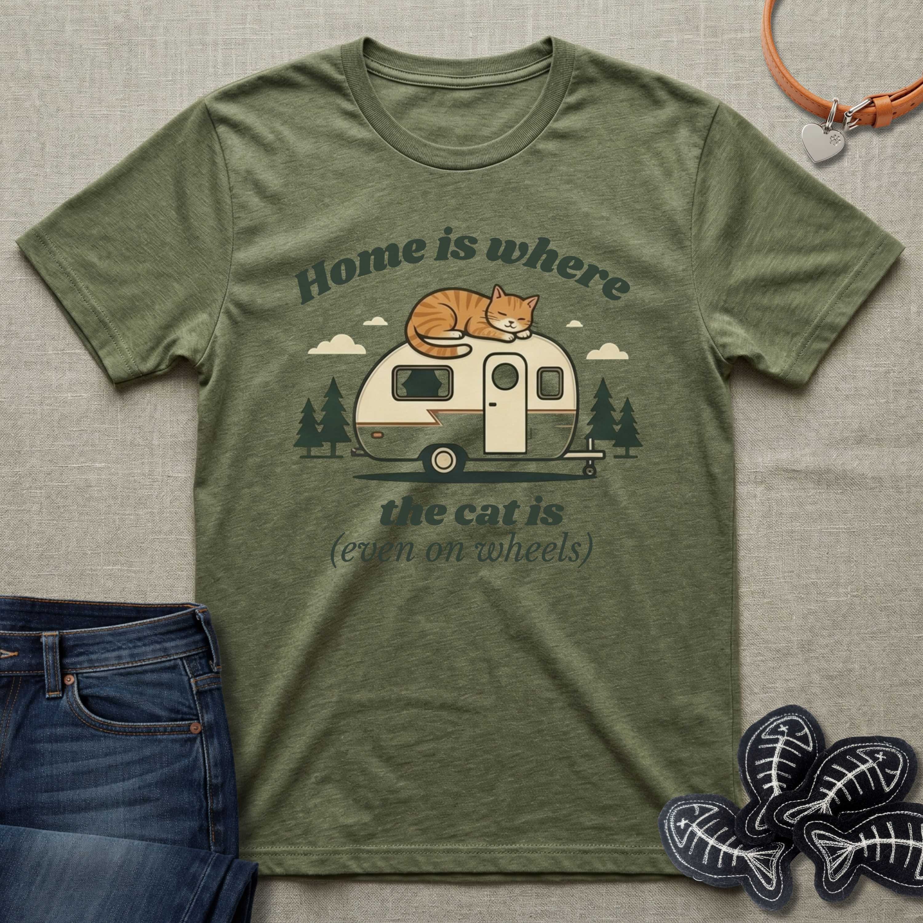 Home is Where the Cat is - Even on Wheels T-Shirt
