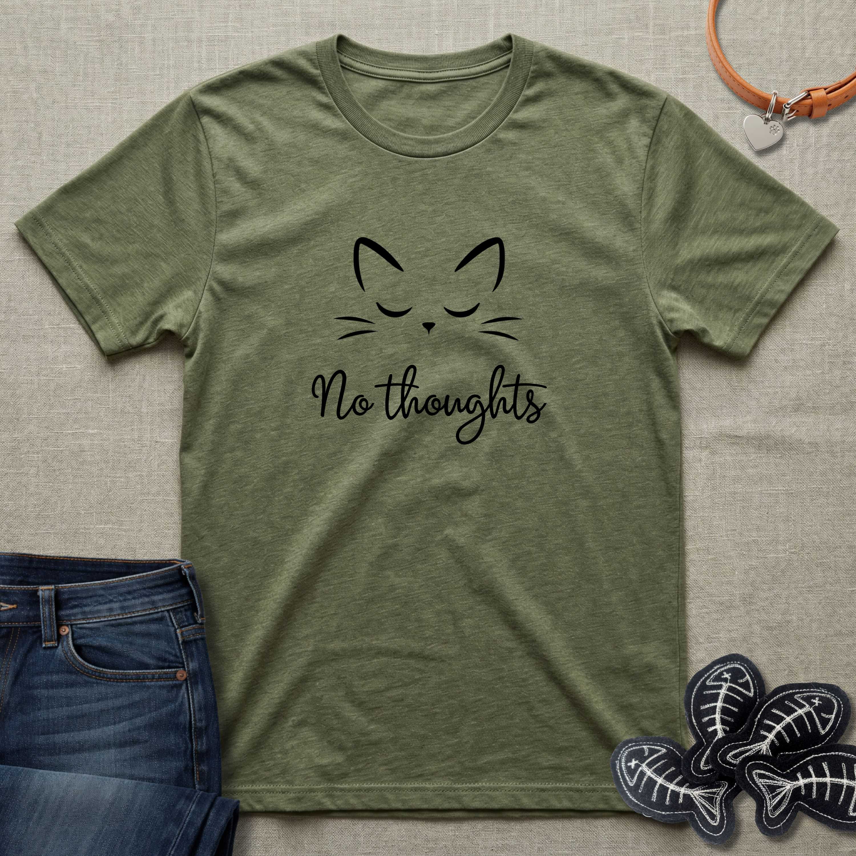 No Thoughts Cat T-Shirt