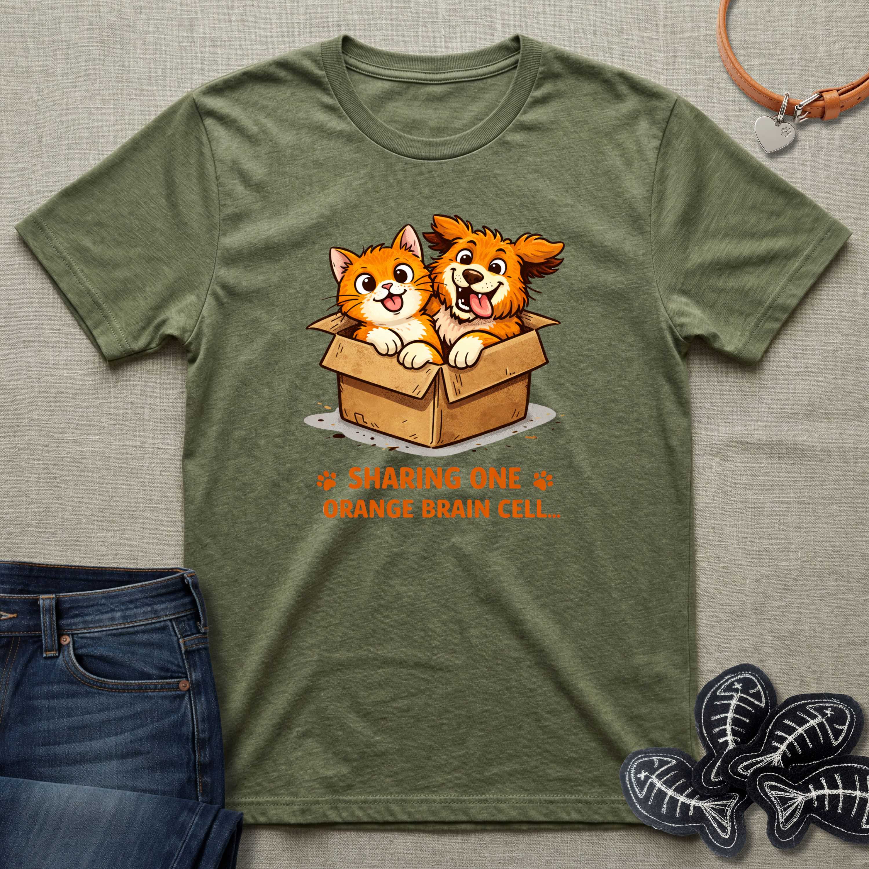 Sharing One Orange Brain Cell T-Shirt