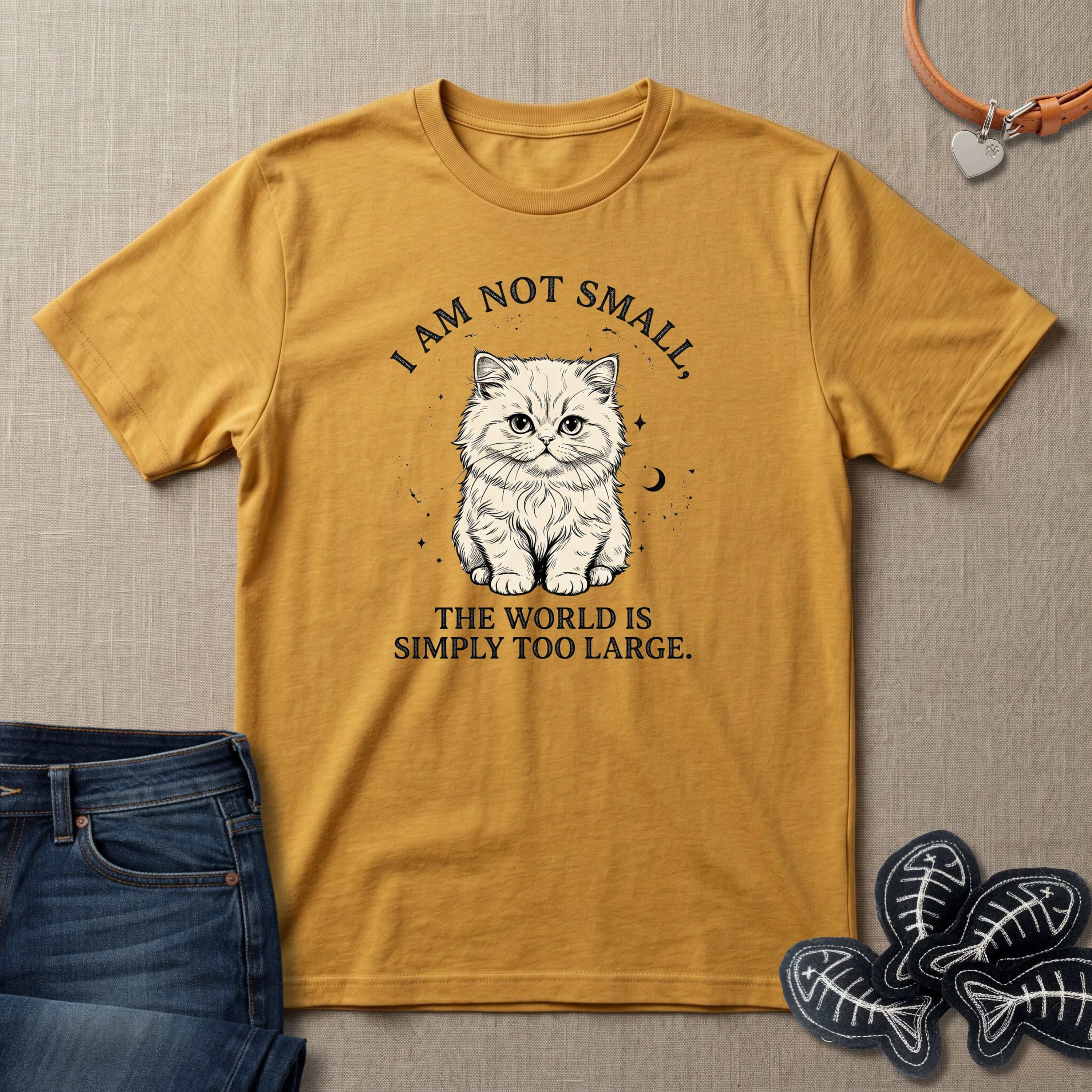 I am not Small, The World is Simply Too Large Cat T-Shirt