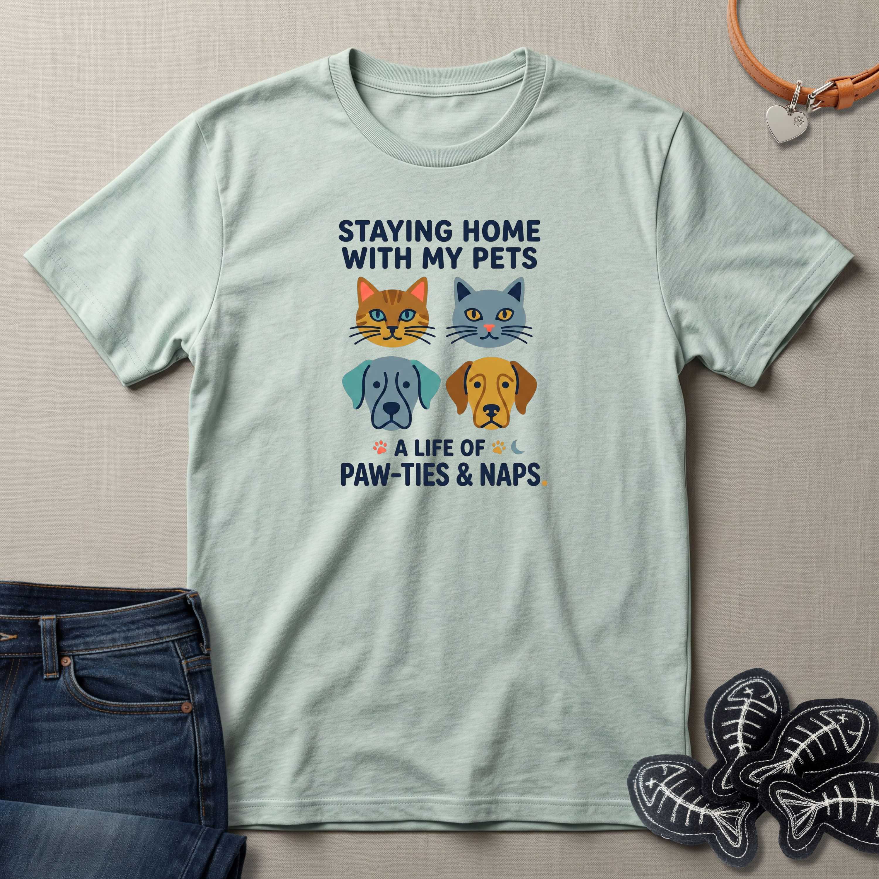 Staying Home with my Pets T-Shirt