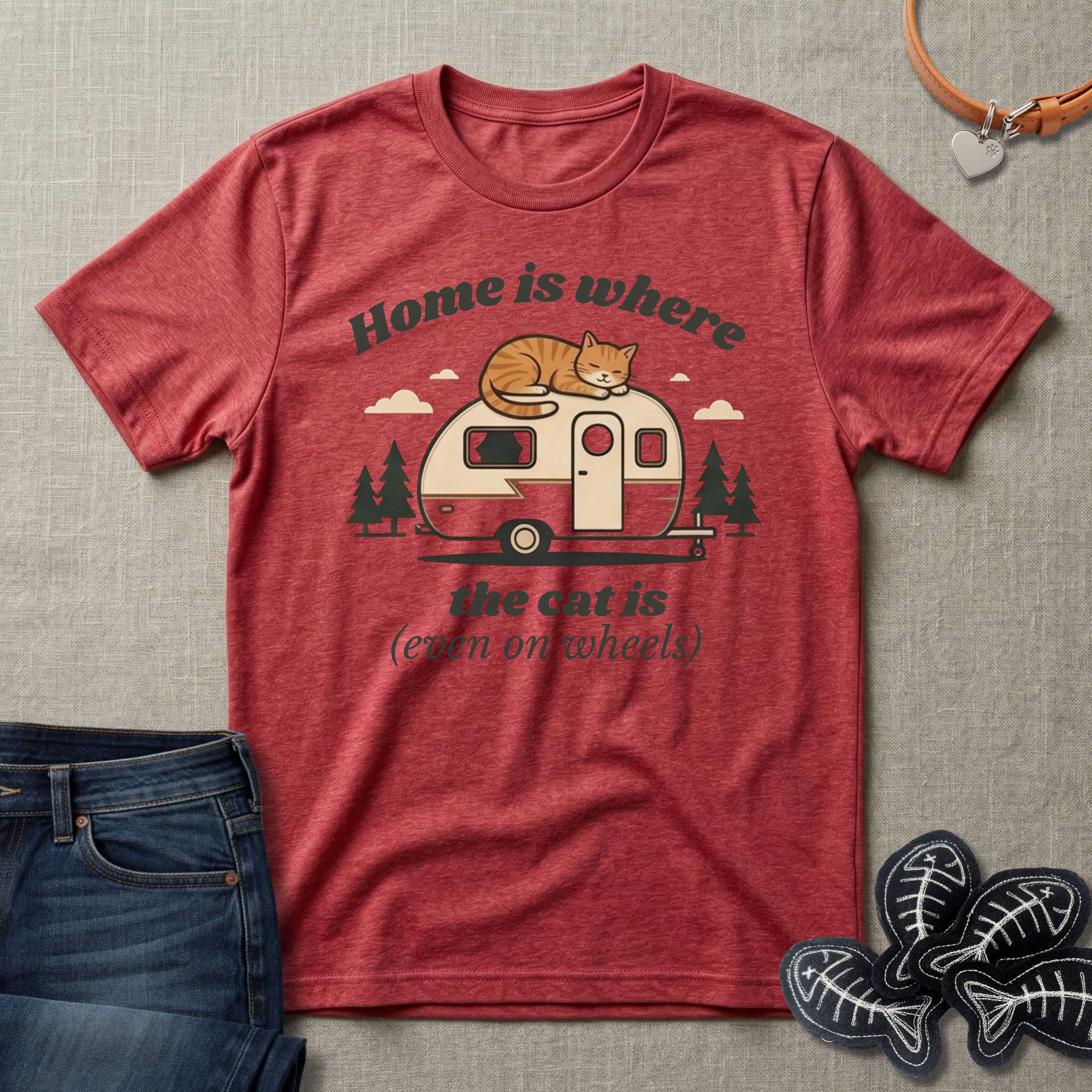 Home is Where the Cat is - Even on Wheels T-Shirt