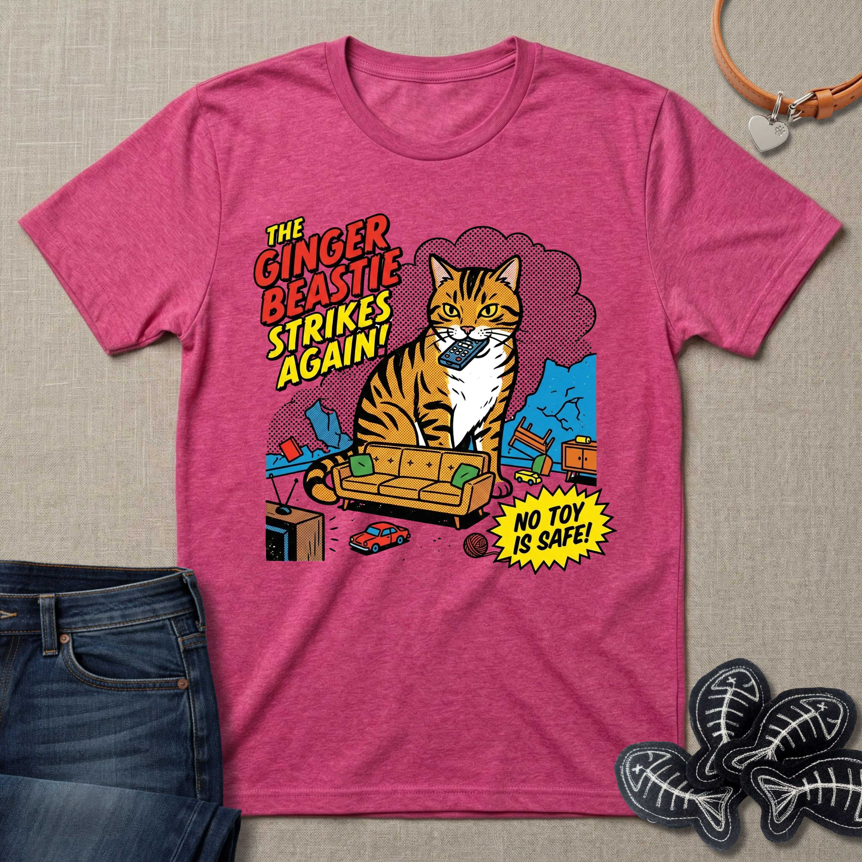 The Ginger Beastie Strikes Again Cat T-Shirt