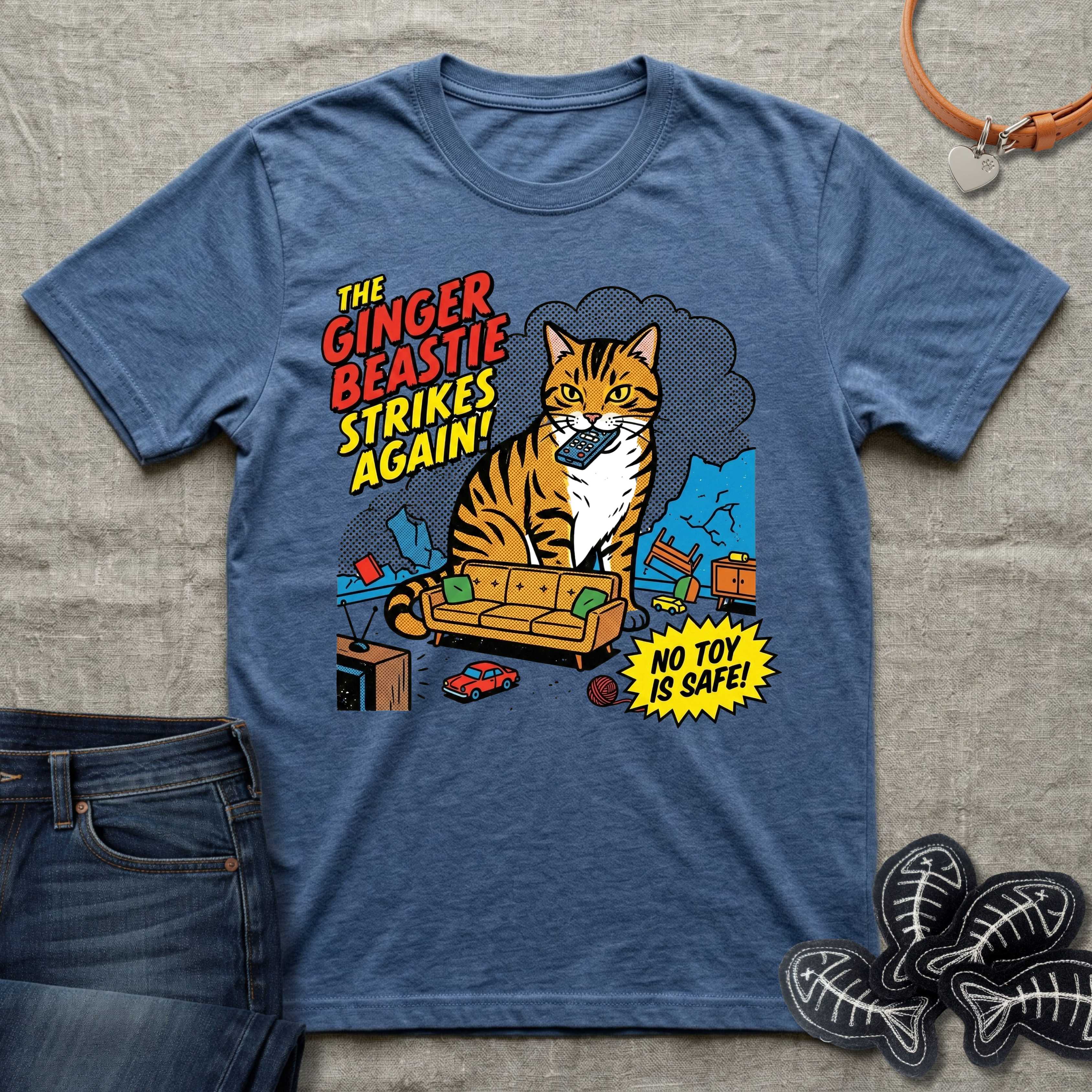 The Ginger Beastie Strikes Again Cat T-Shirt