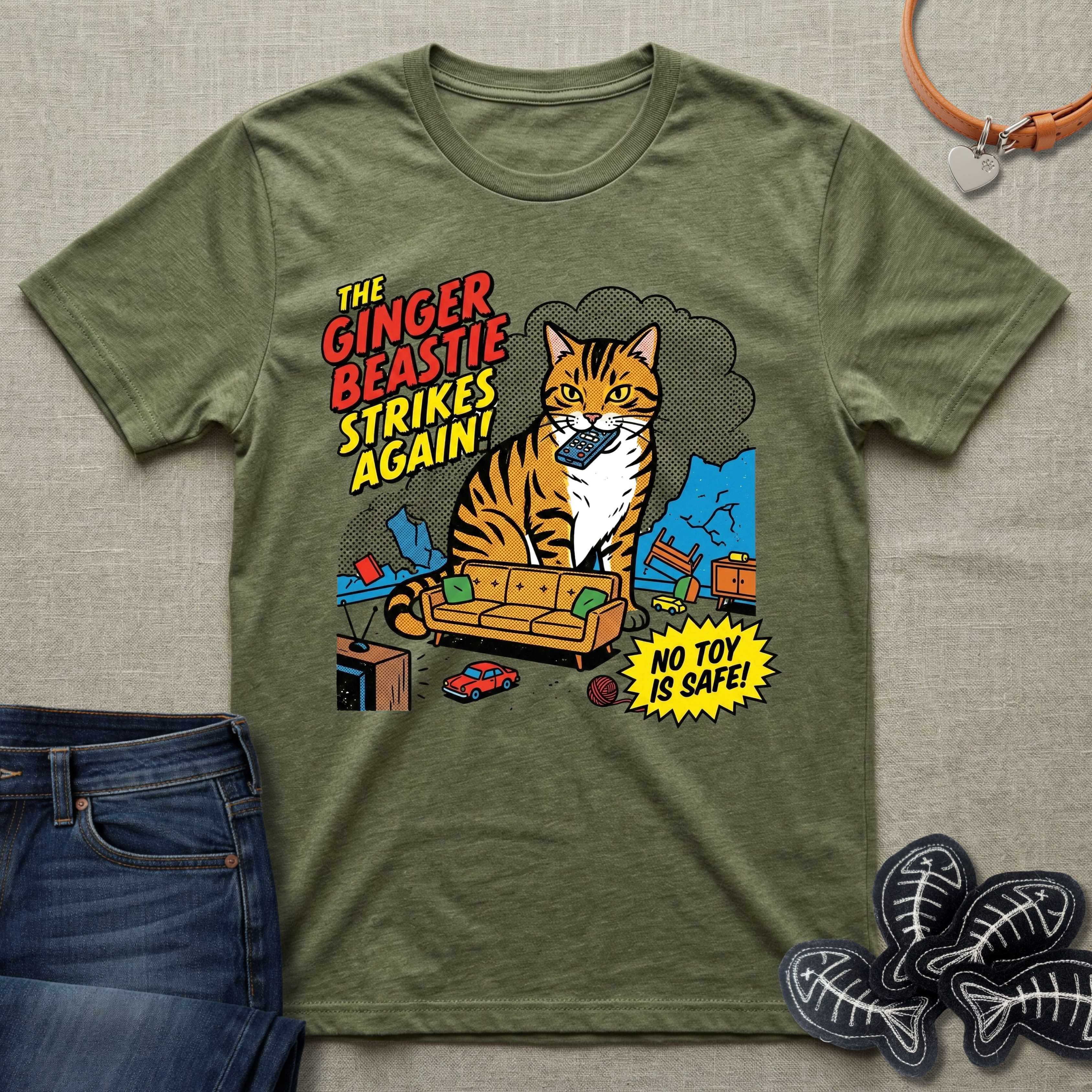 The Ginger Beastie Strikes Again Cat T-Shirt