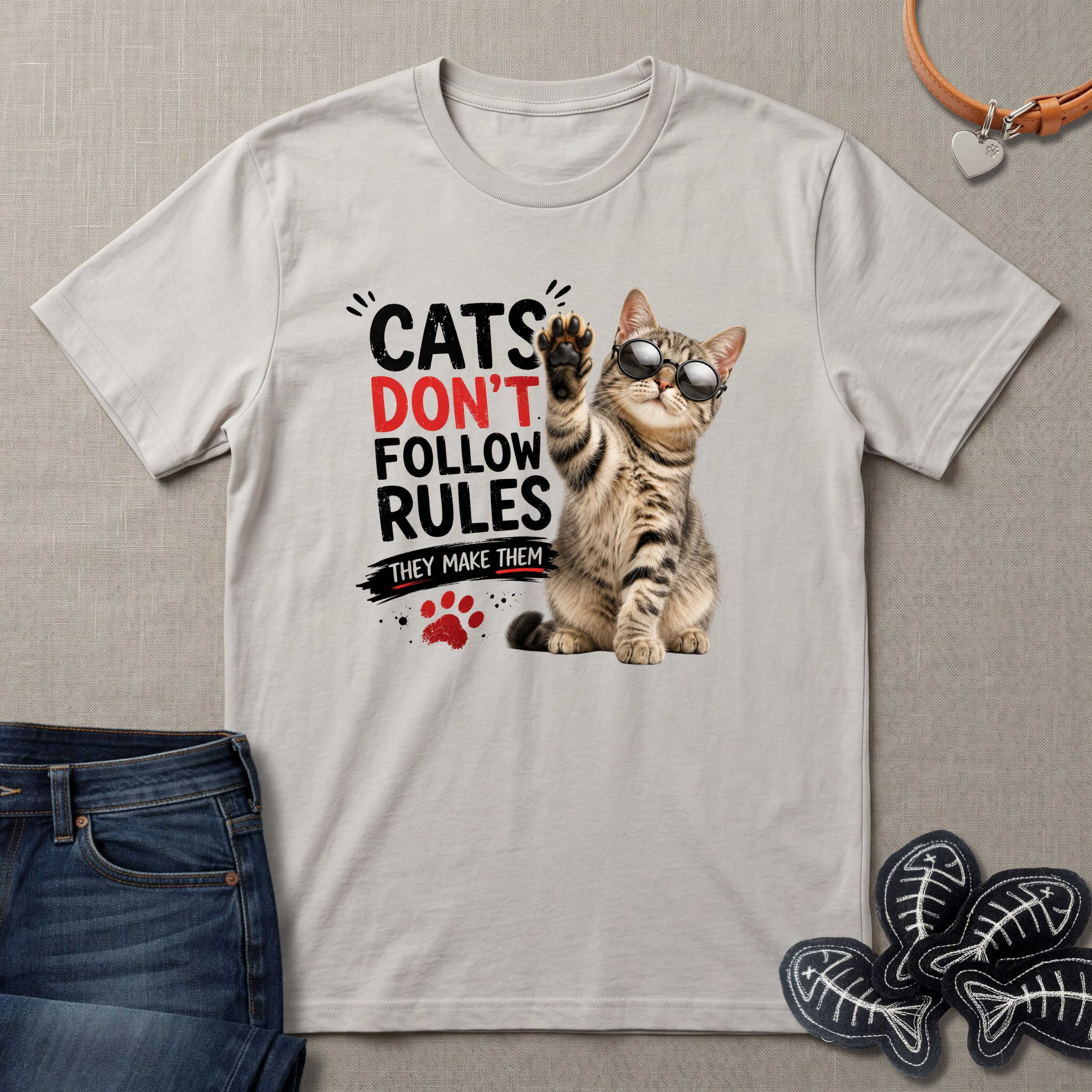 Cats Don't Follow Rules T-Shirt