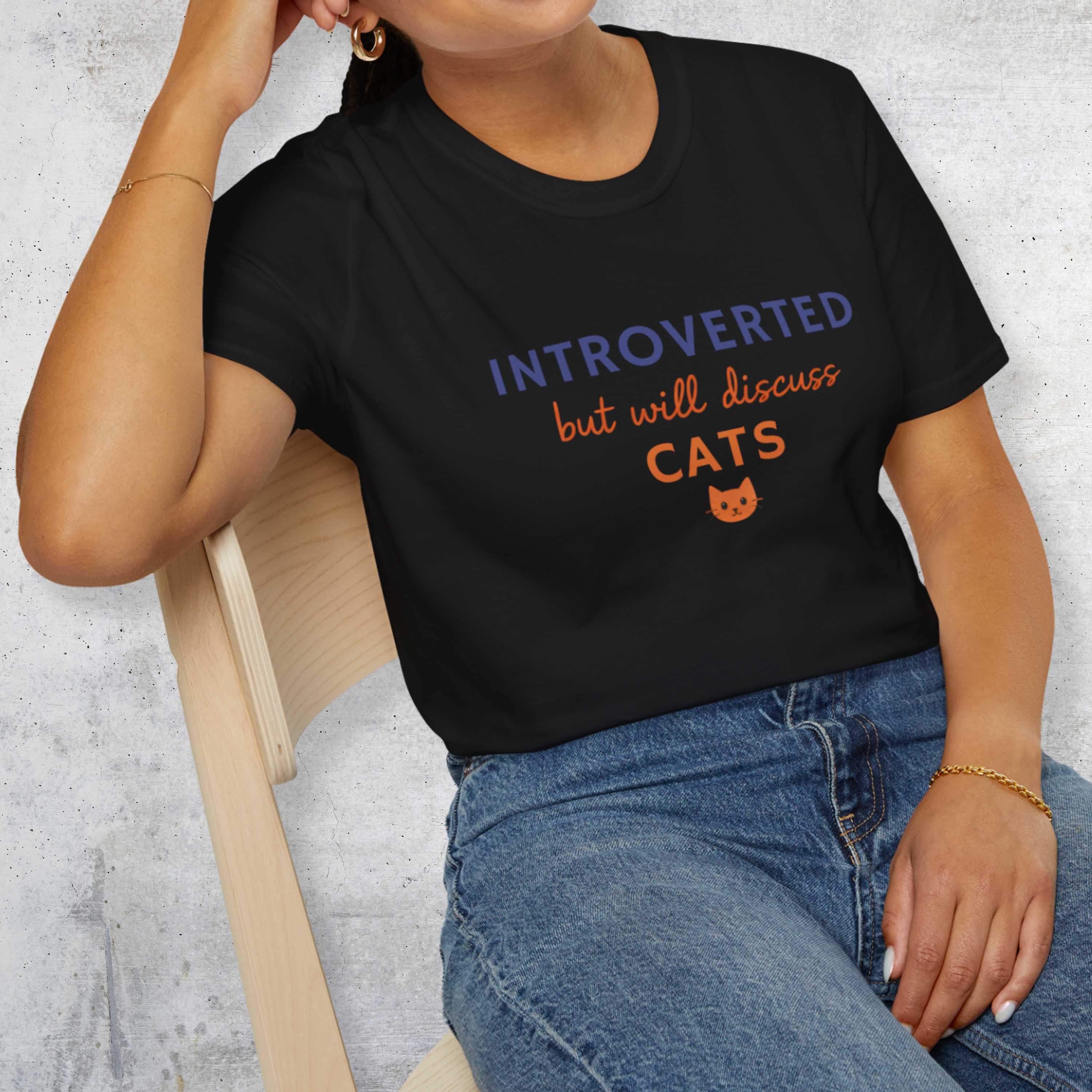 Introverted but will discuss Cats T-Shirt