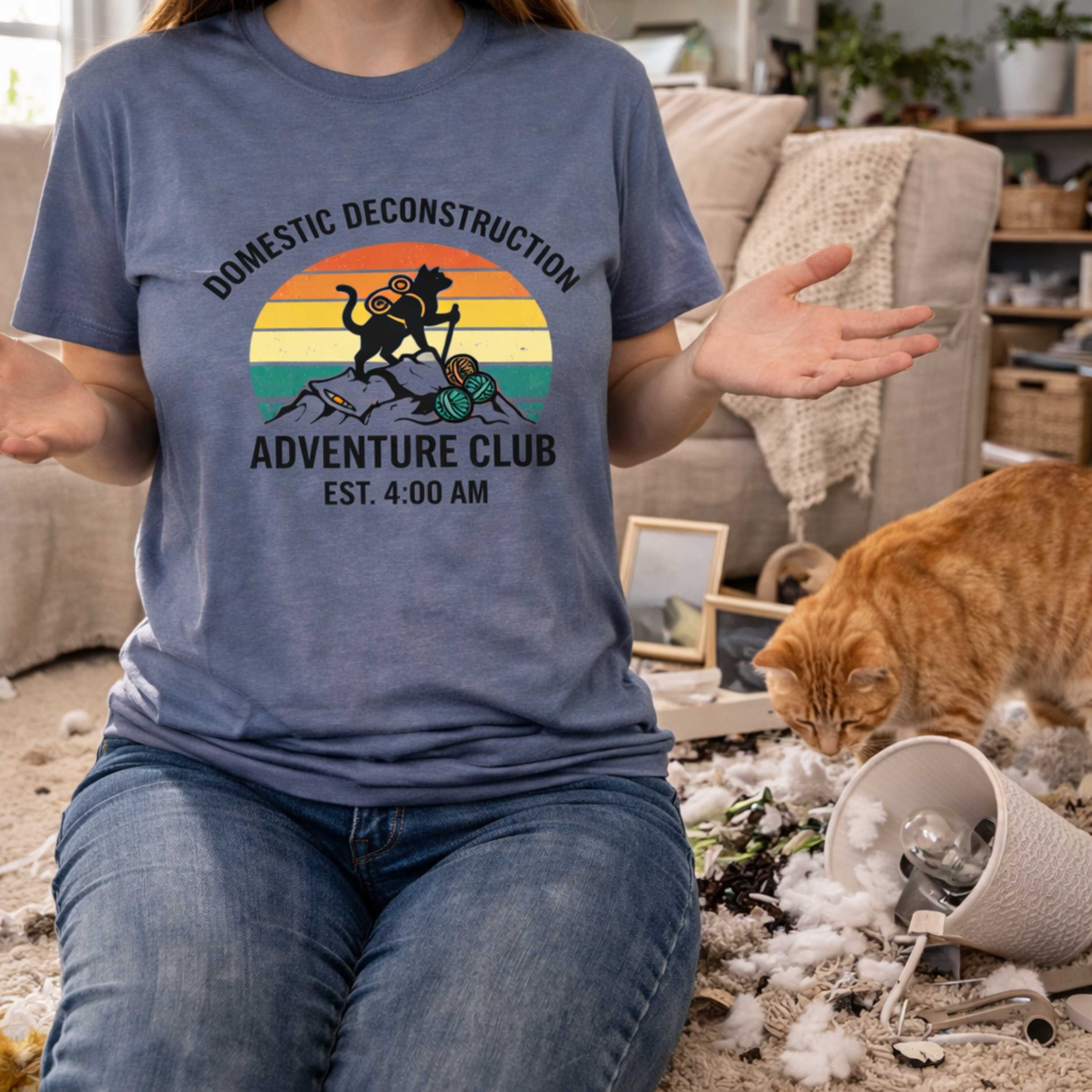 Domestic Deconstruction Cat T-Shirt