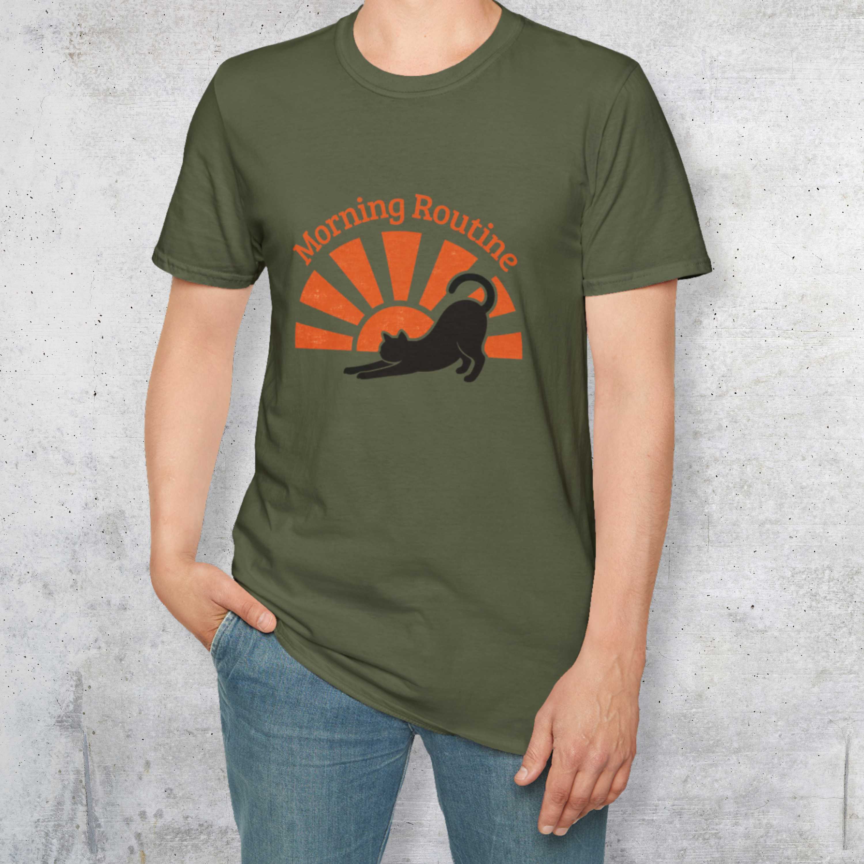 Morning Routine Cat & Sunburst T-Shirt