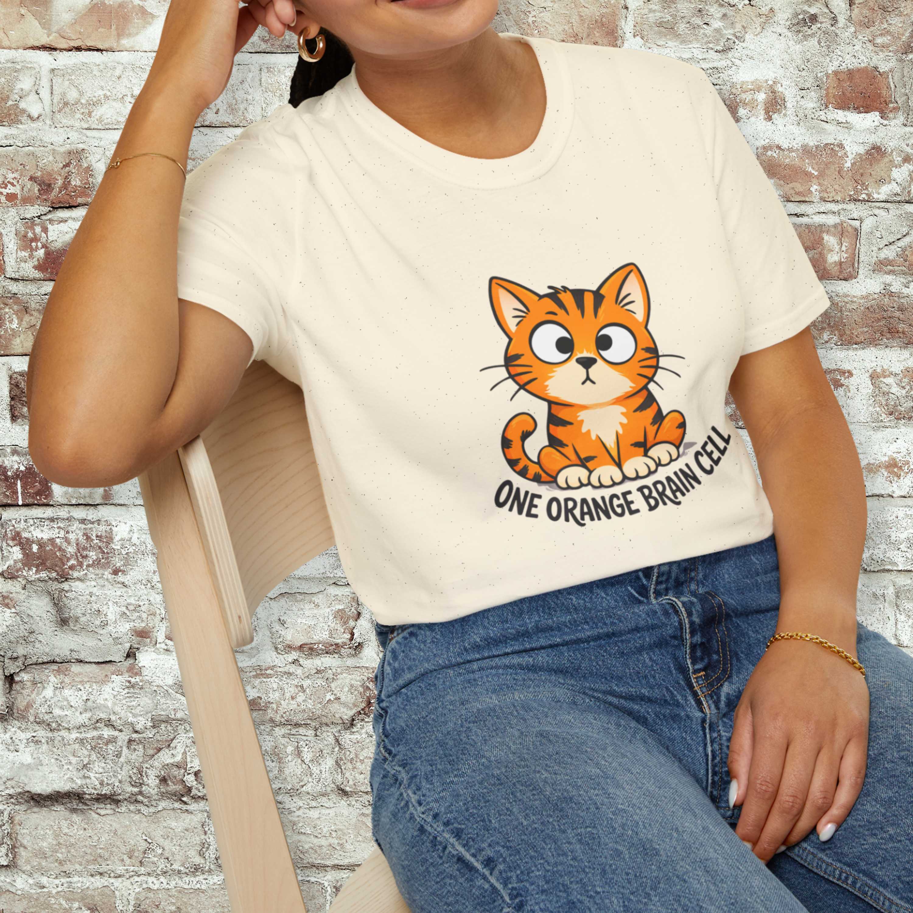 One Orange Brain Cell Cat T-Shirt