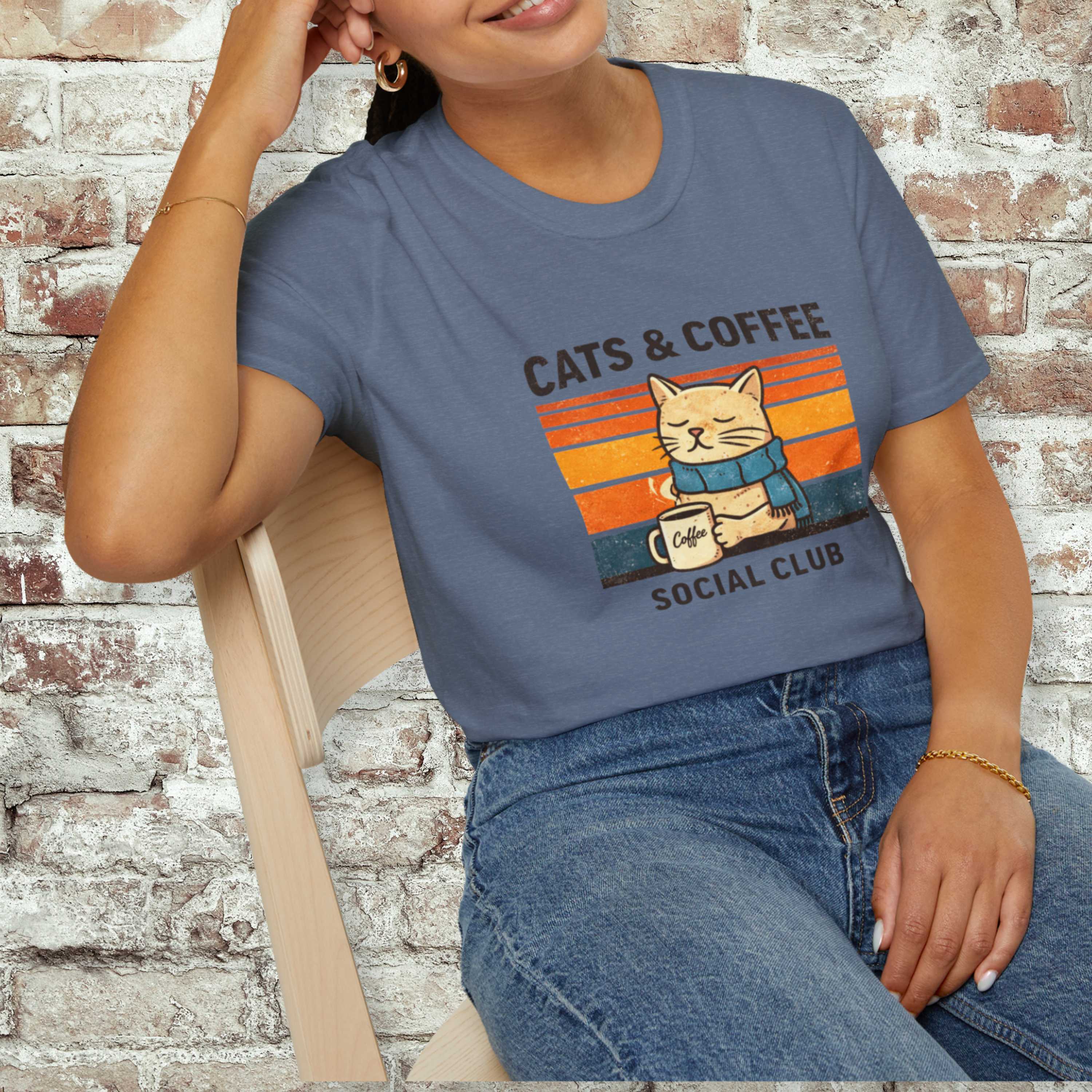 Cats & Coffee Social Club T-Shirt