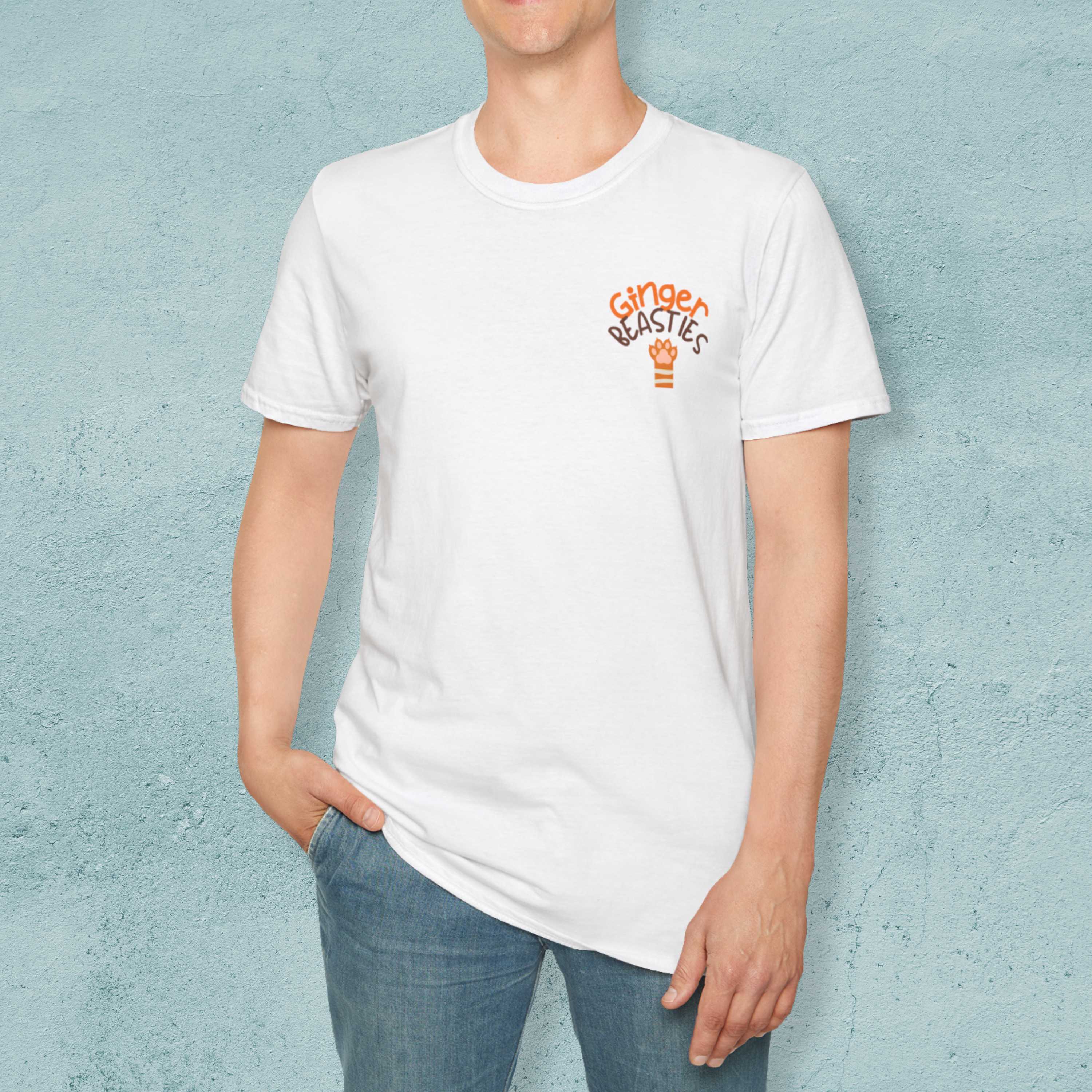 Ginger Beasties Paw Print Small Left Chest T-Shirt