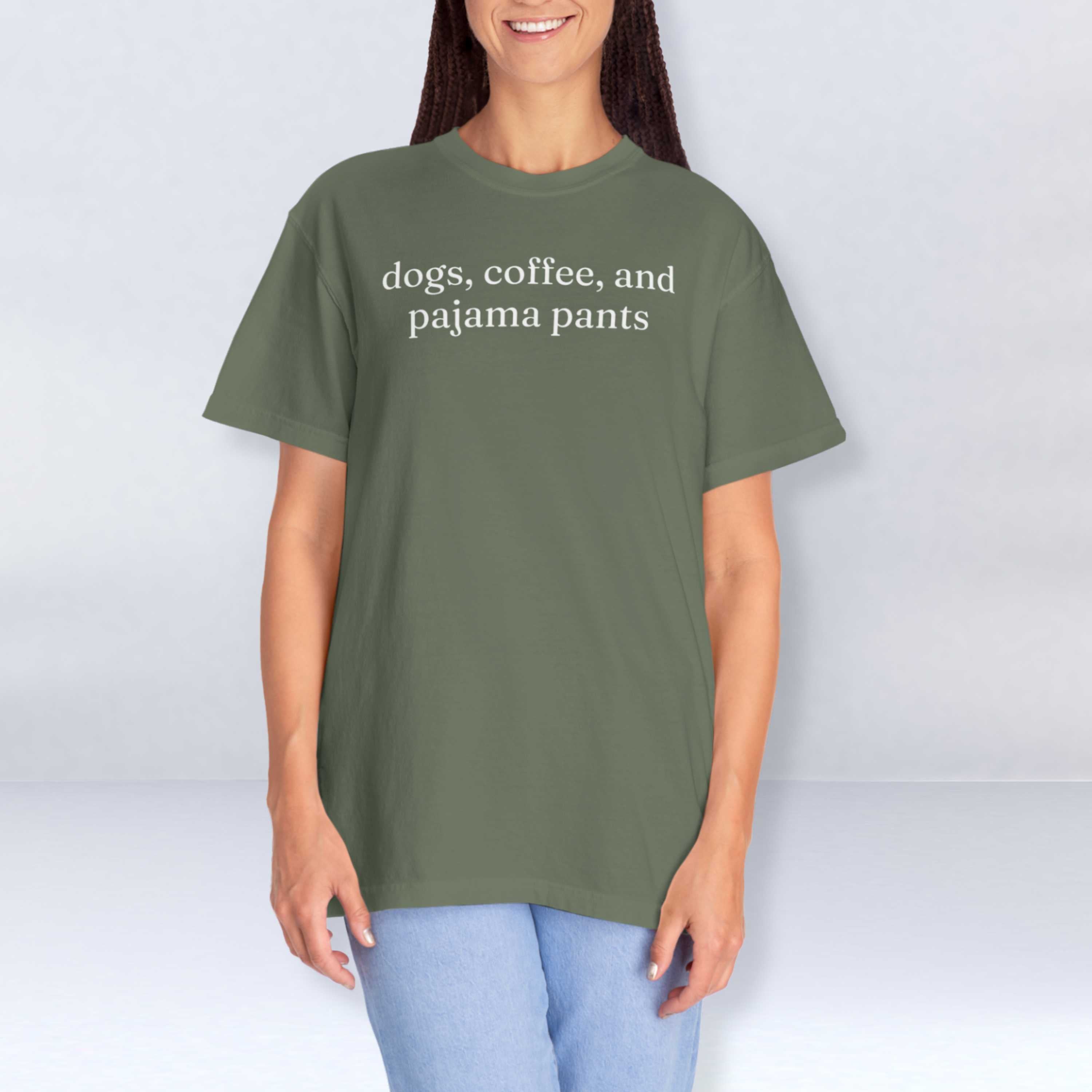 Dogs, Coffee and Pajama Pants T-Shirt