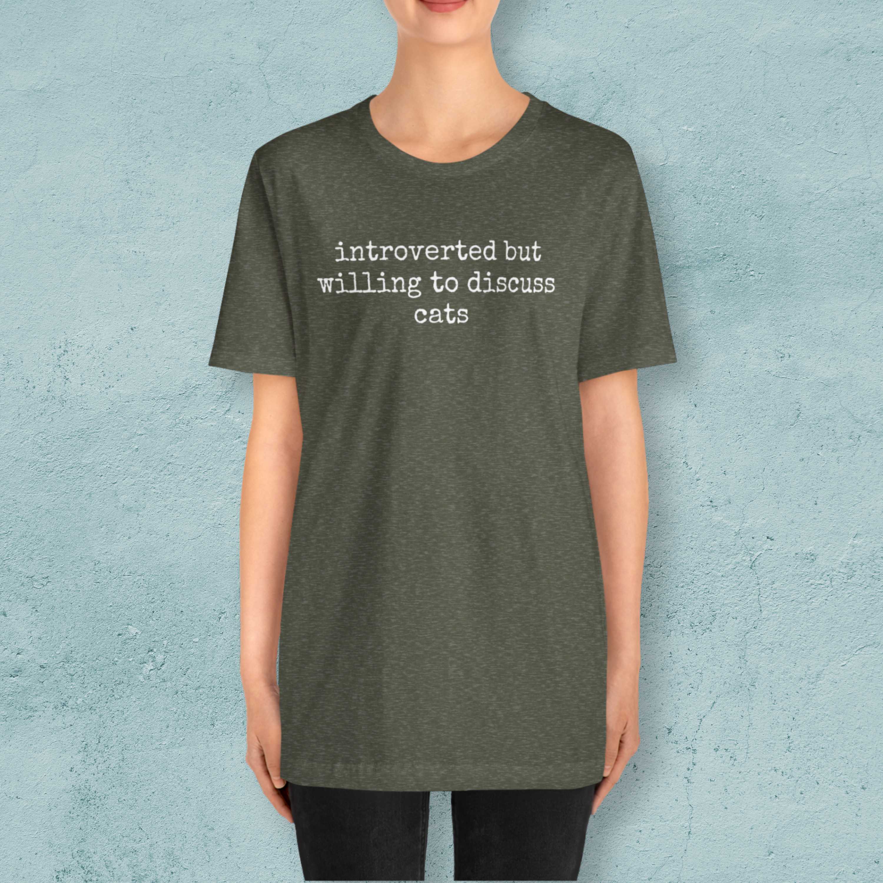 Introverted But Willing To Discuss Cats T-Shirt