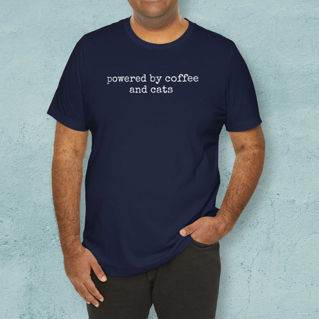 Powered by Coffee & Cats (text) T-Shirt
