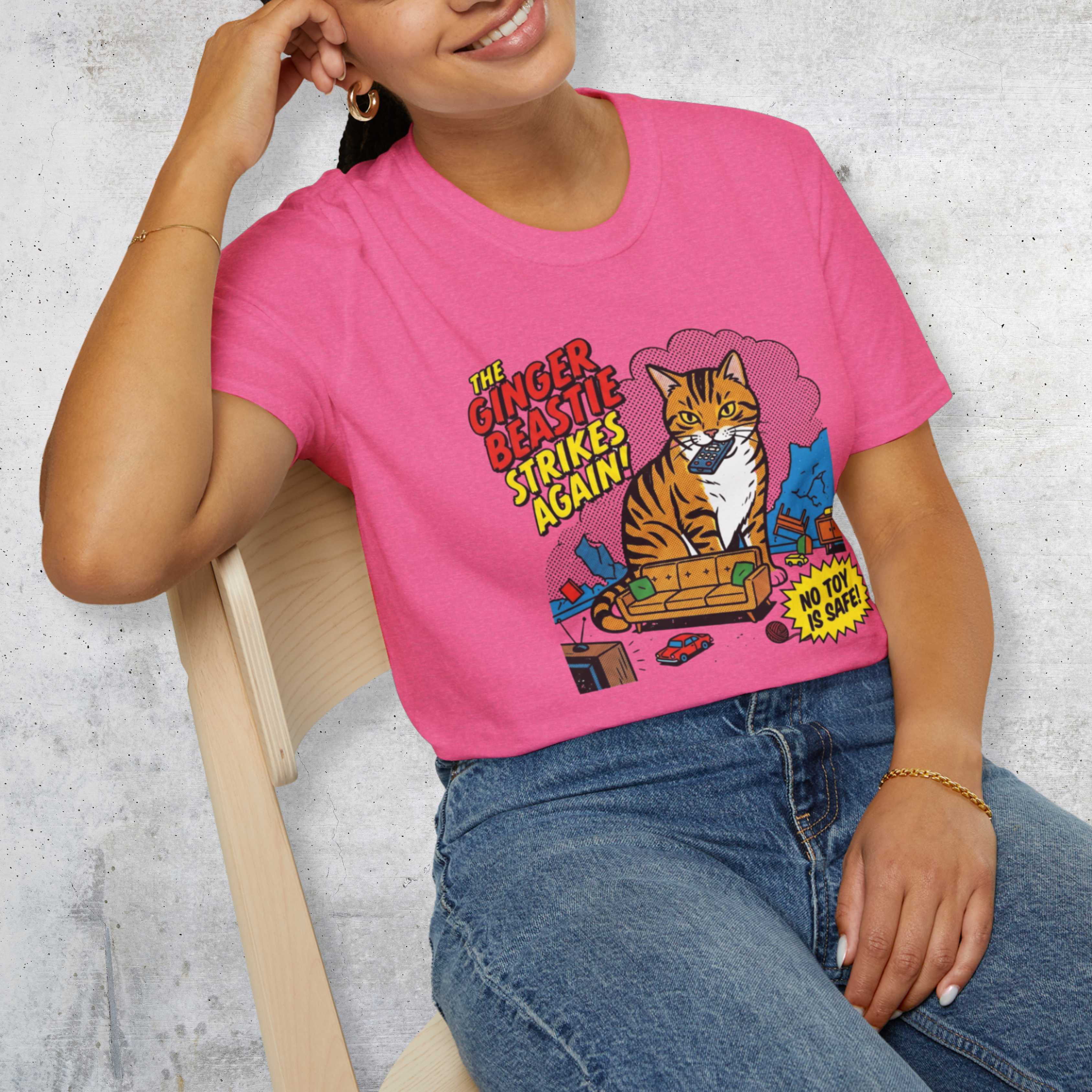 The Ginger Beastie Strikes Again Cat T-Shirt