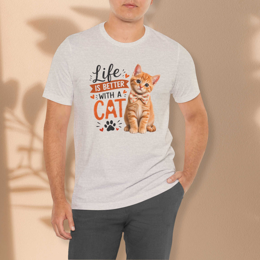 Life is Better with a Cat with a Bowtie T-Shirt