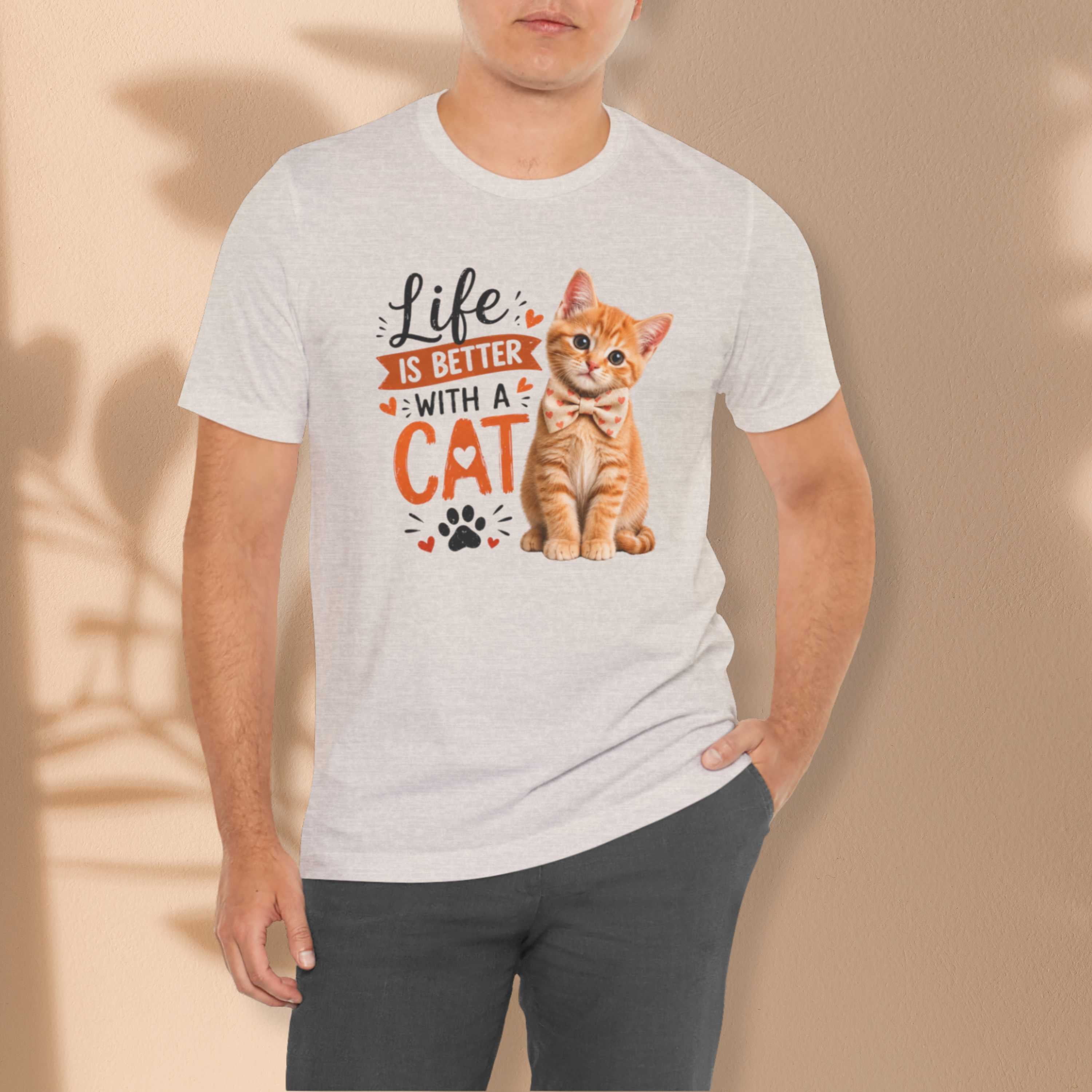 Life is Better with a Cat with a Bowtie T-Shirt
