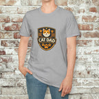 Cat Dad Badge T-Shirt