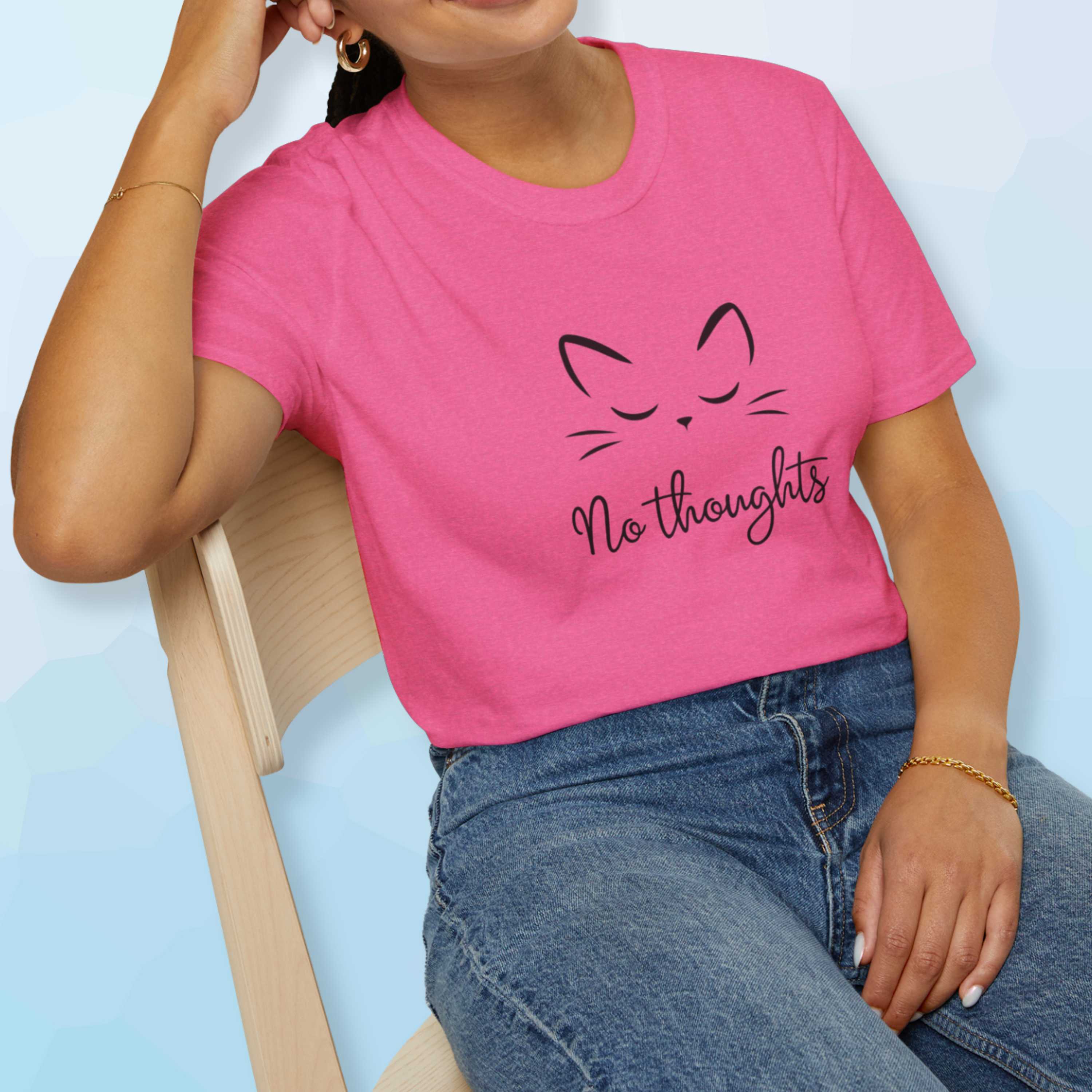 No Thoughts Cat T-Shirt