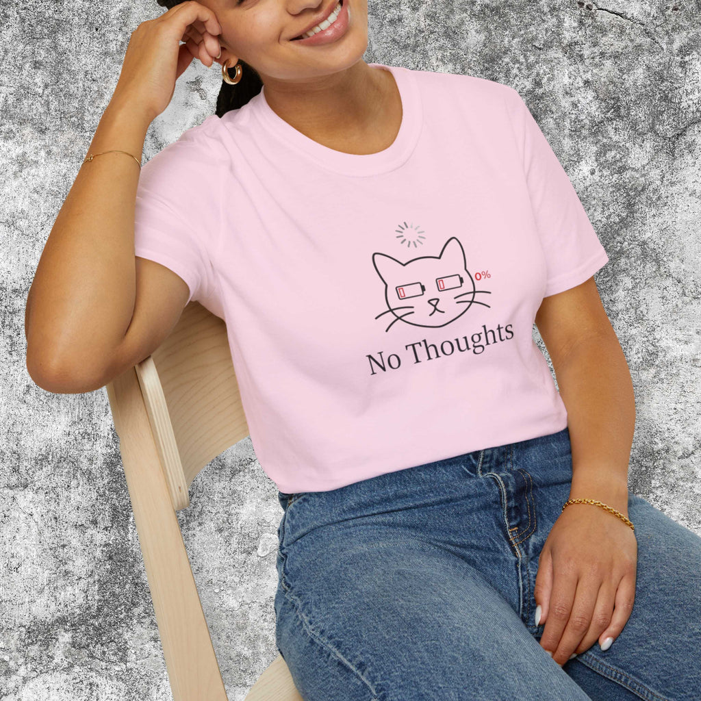 No Thoughts - Dead Battery T-Shirt