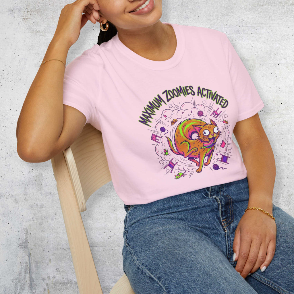 Maximum Zoomies Activated Cat T-Shirt