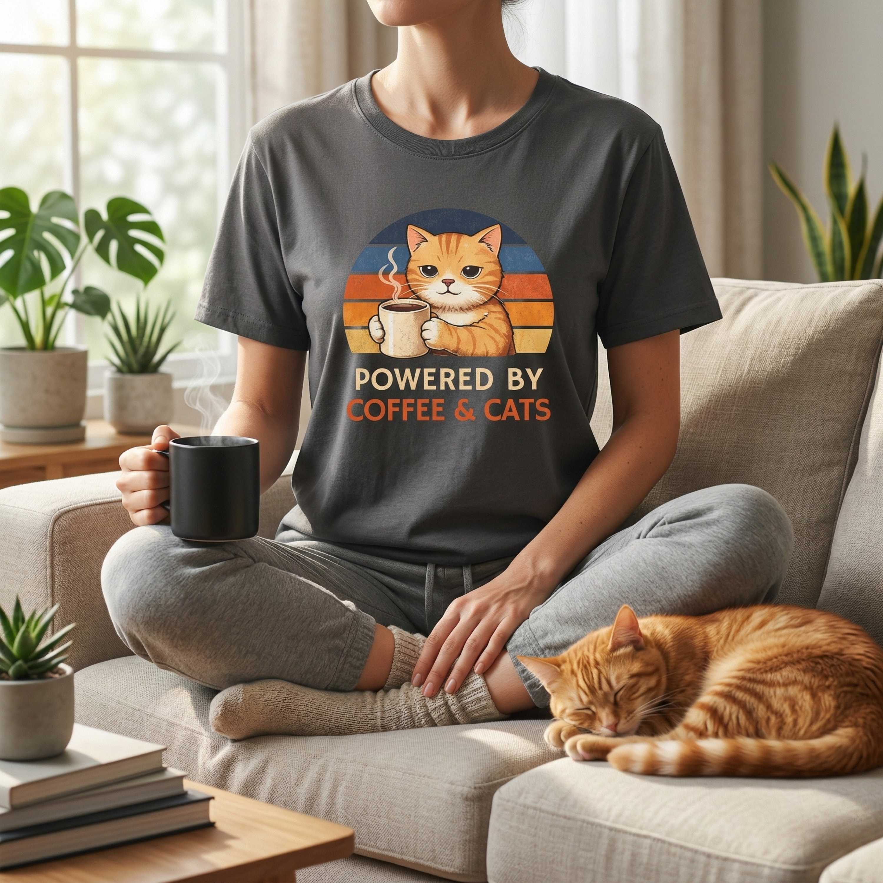 Powered by Coffee & Cats T-Shirt