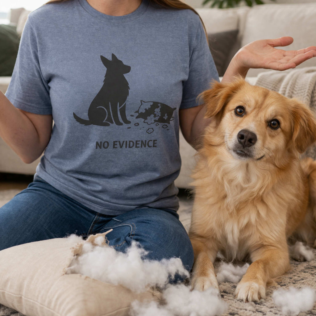 No Evidence - Dog & Pillow T-Shirt