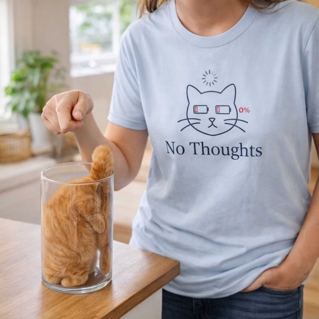 No Thoughts - Dead Battery T-Shirt