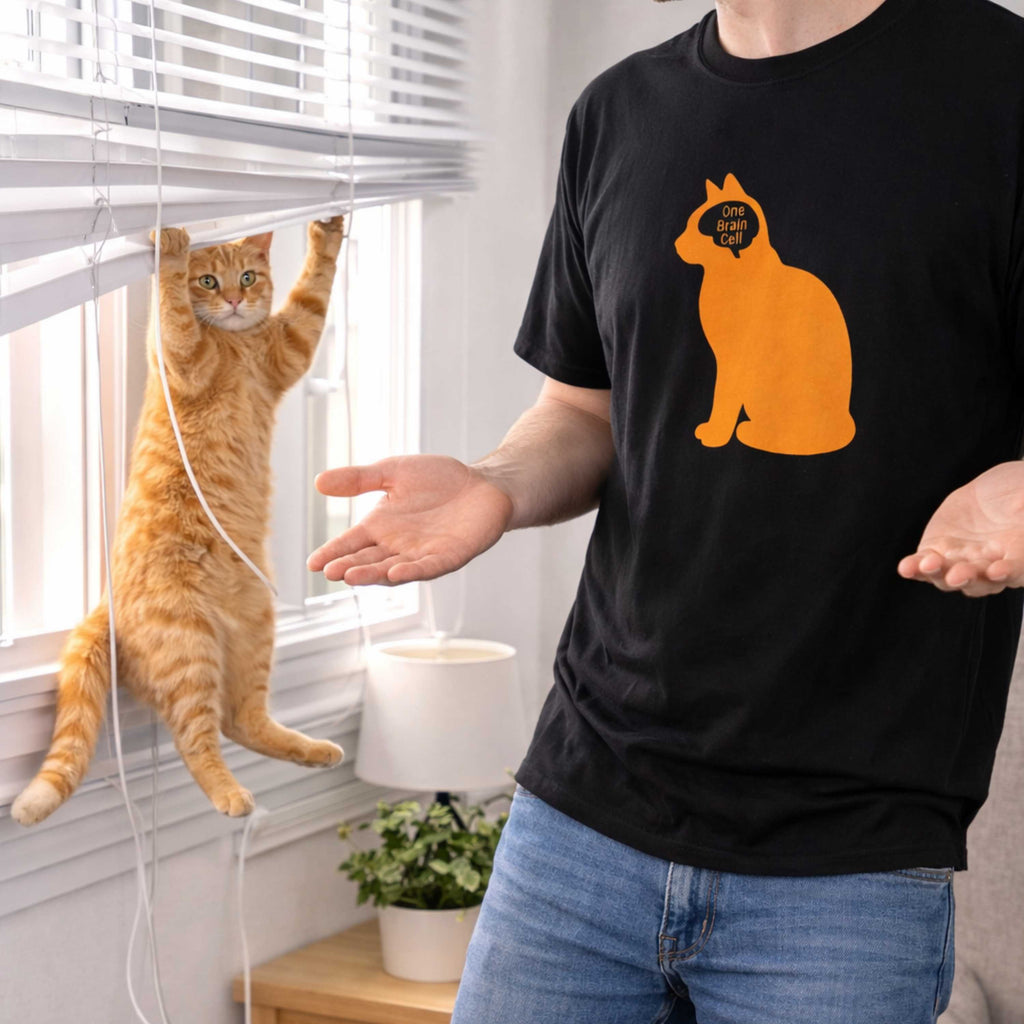 One Brain Cell Orange Cat T-Shirt