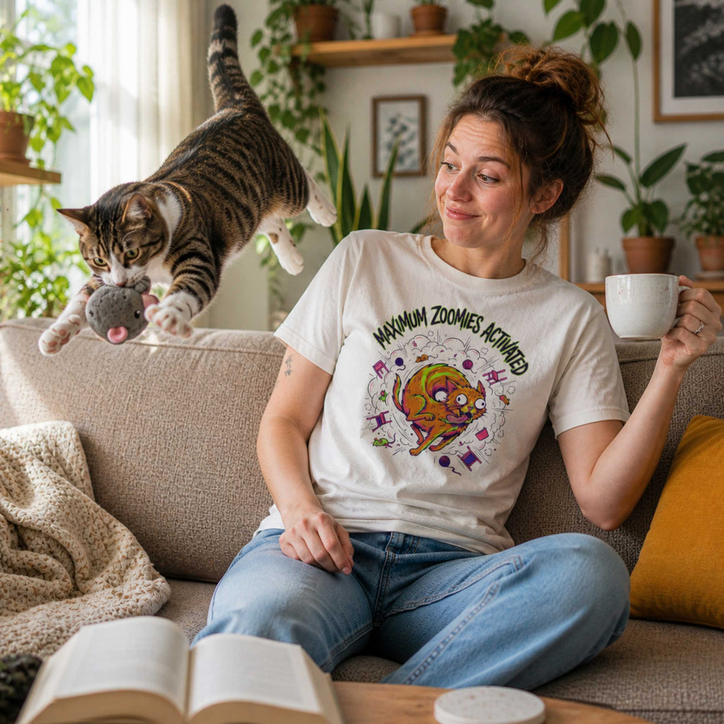 Maximum Zoomies Activated Cat T-Shirt