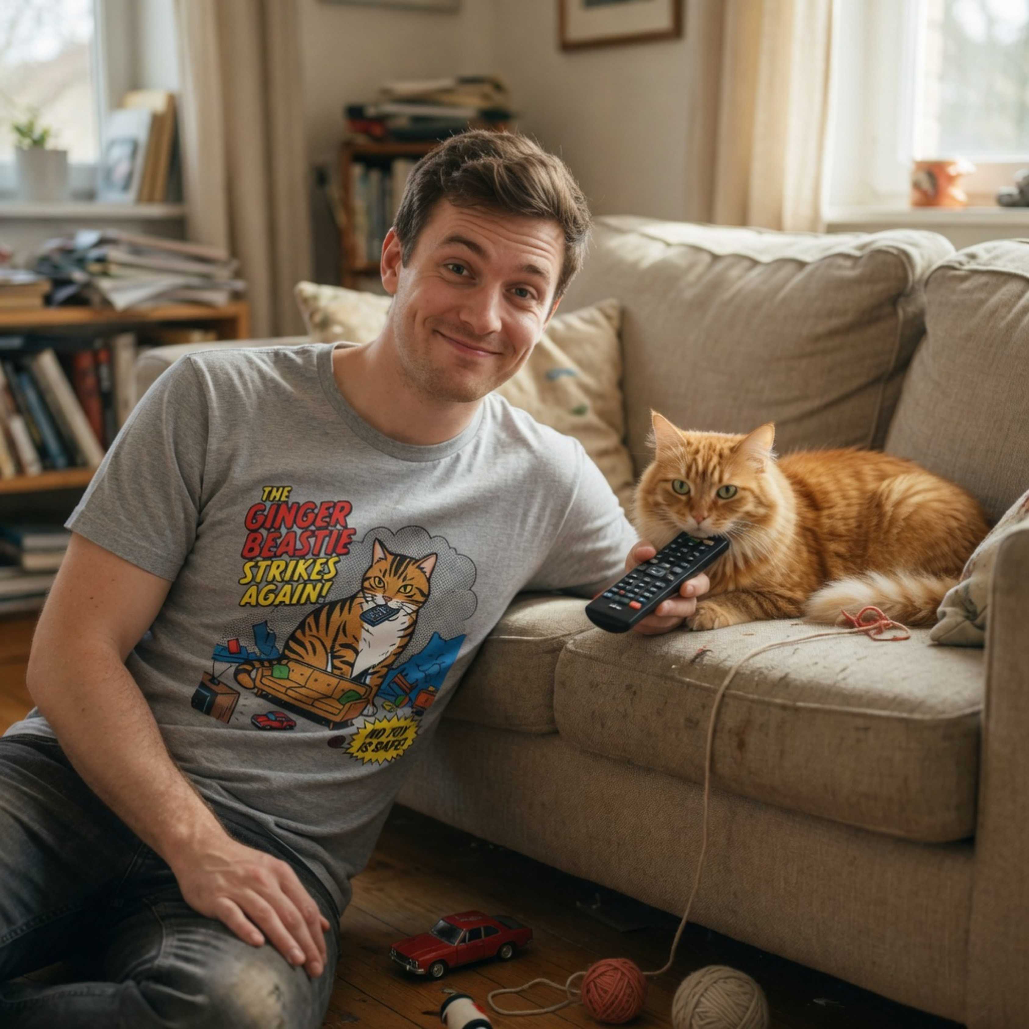 The Ginger Beastie Strikes Again Cat T-Shirt