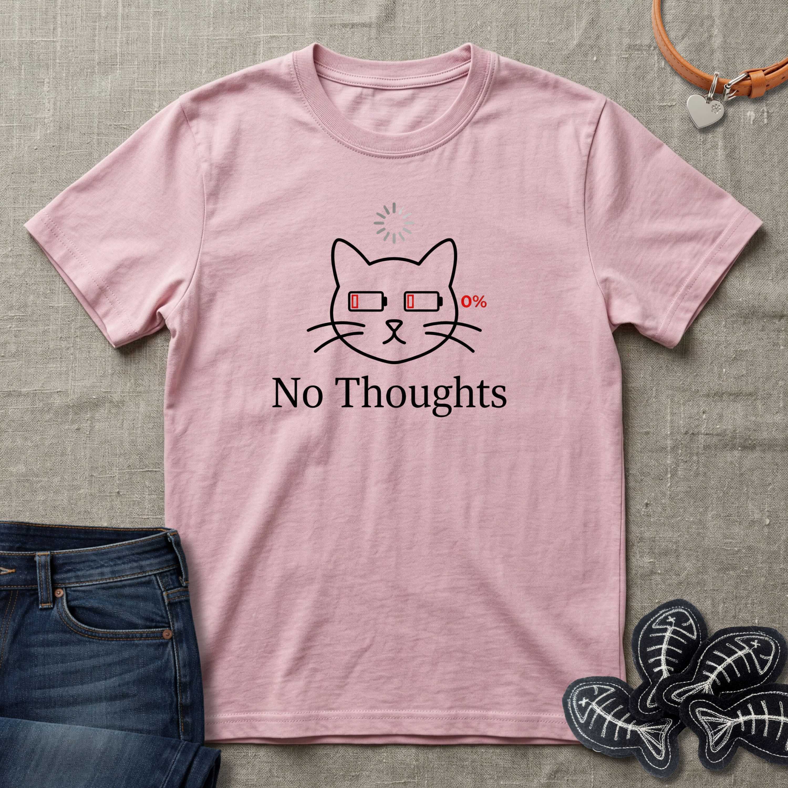 No Thoughts - Dead Battery T-Shirt