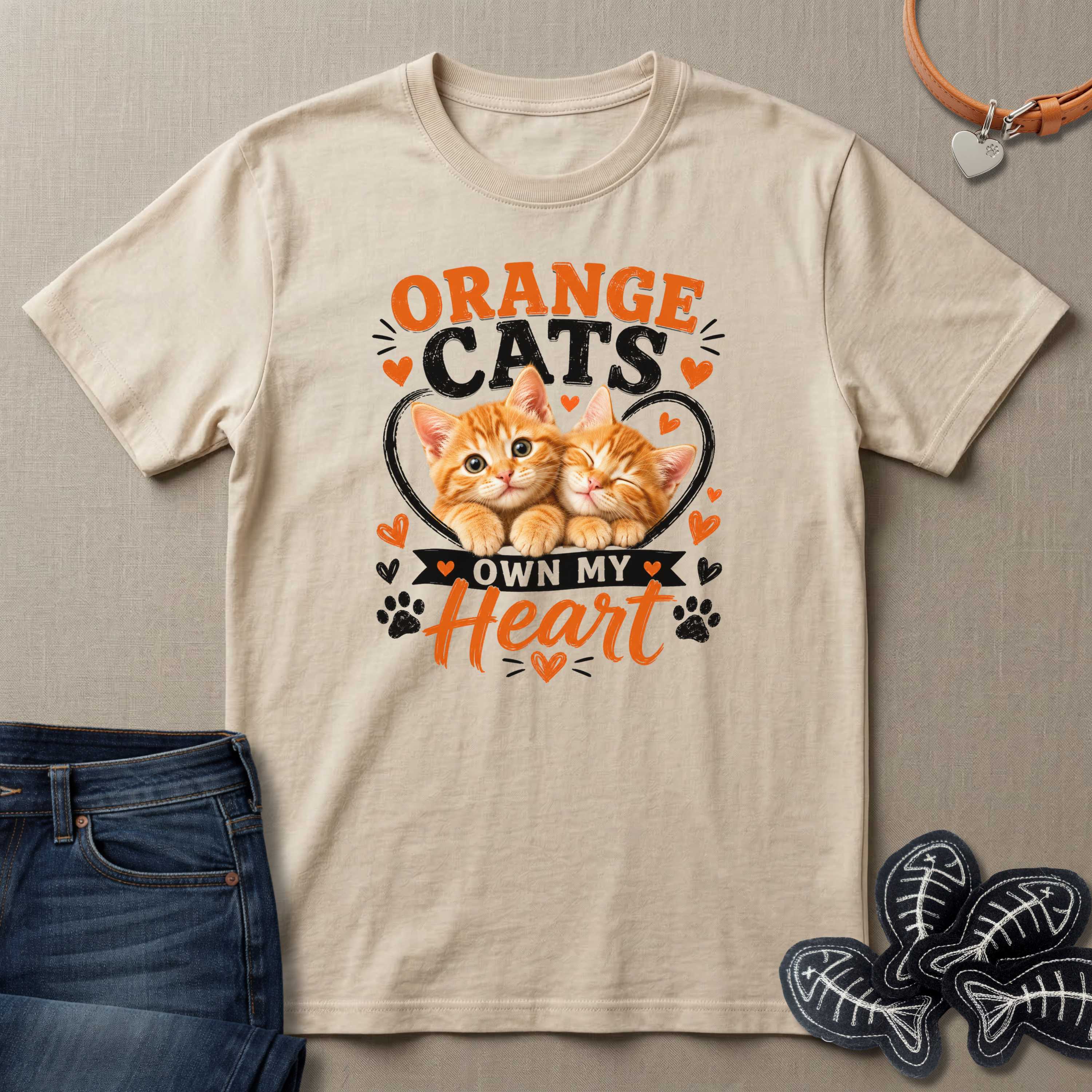 Orange Cats Own My Heart T-Shirt