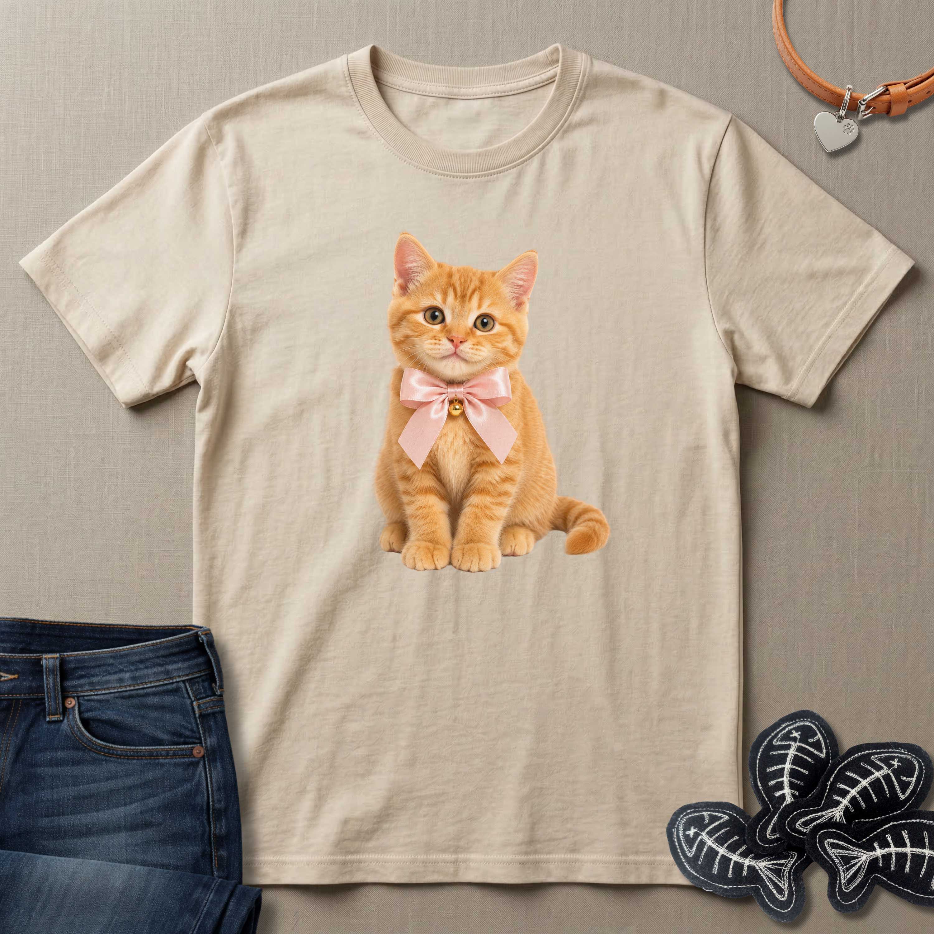 Orange Kitten Smiling T-Shirt