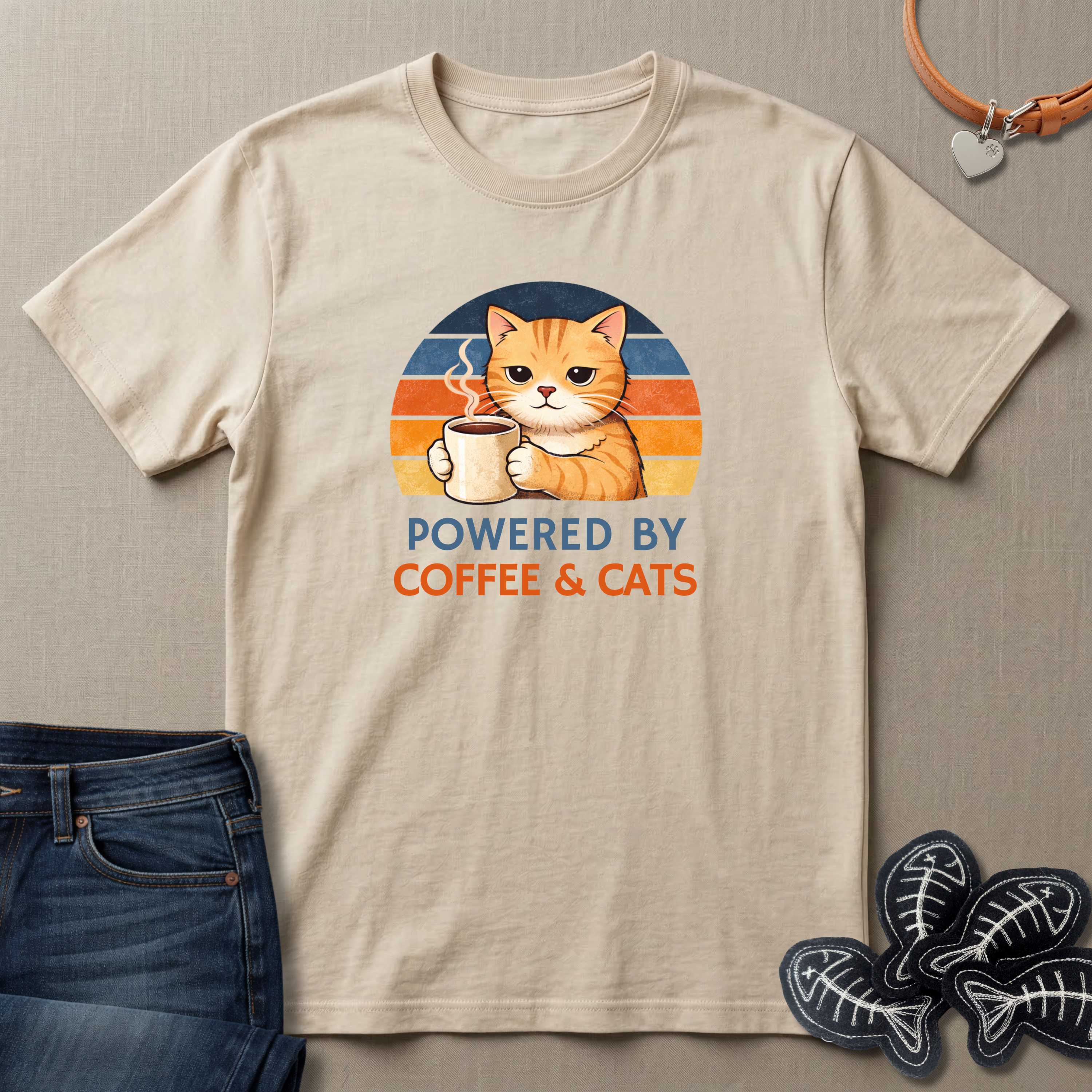 Powered by Coffee & Cats T-Shirt