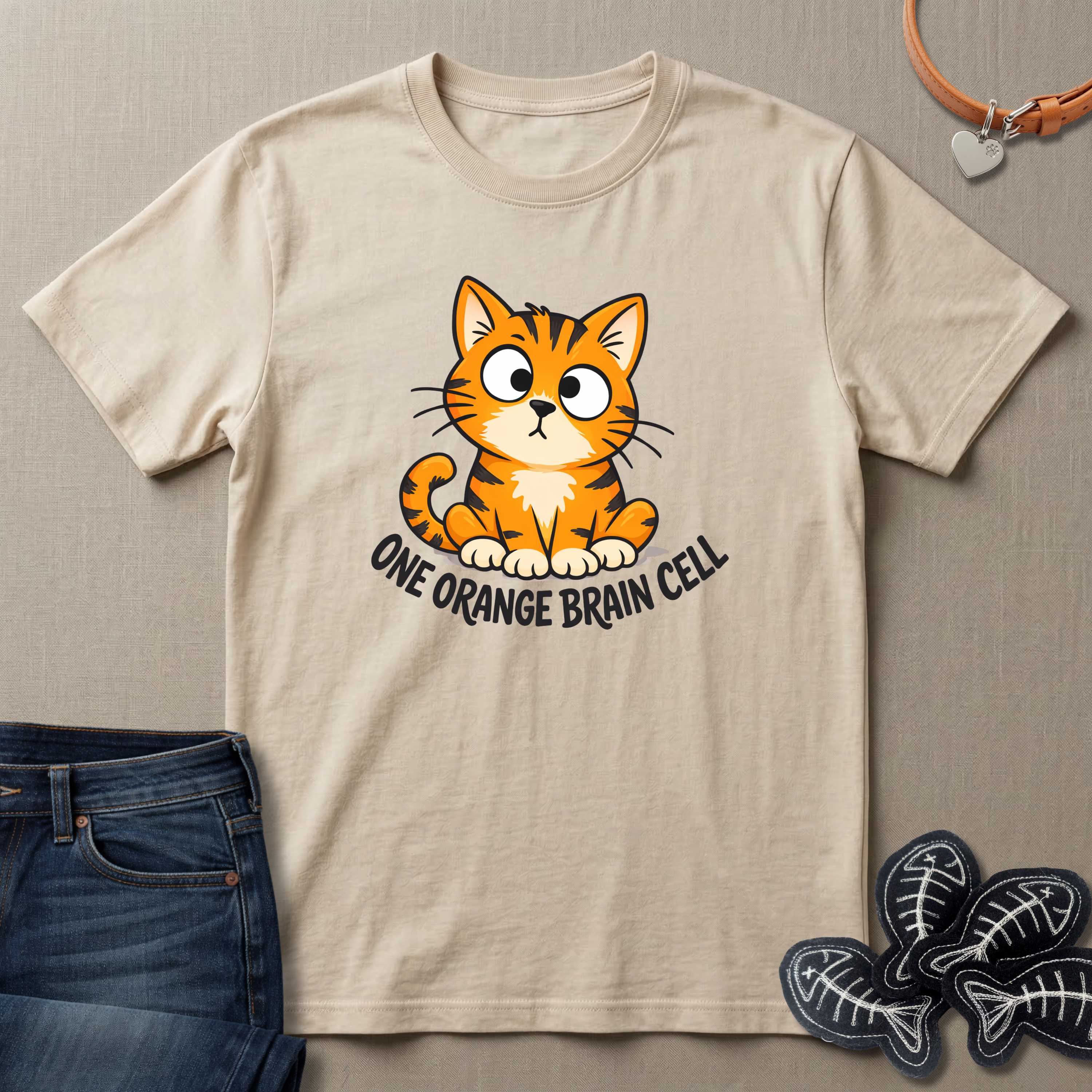 One Orange Brain Cell Cat T-Shirt
