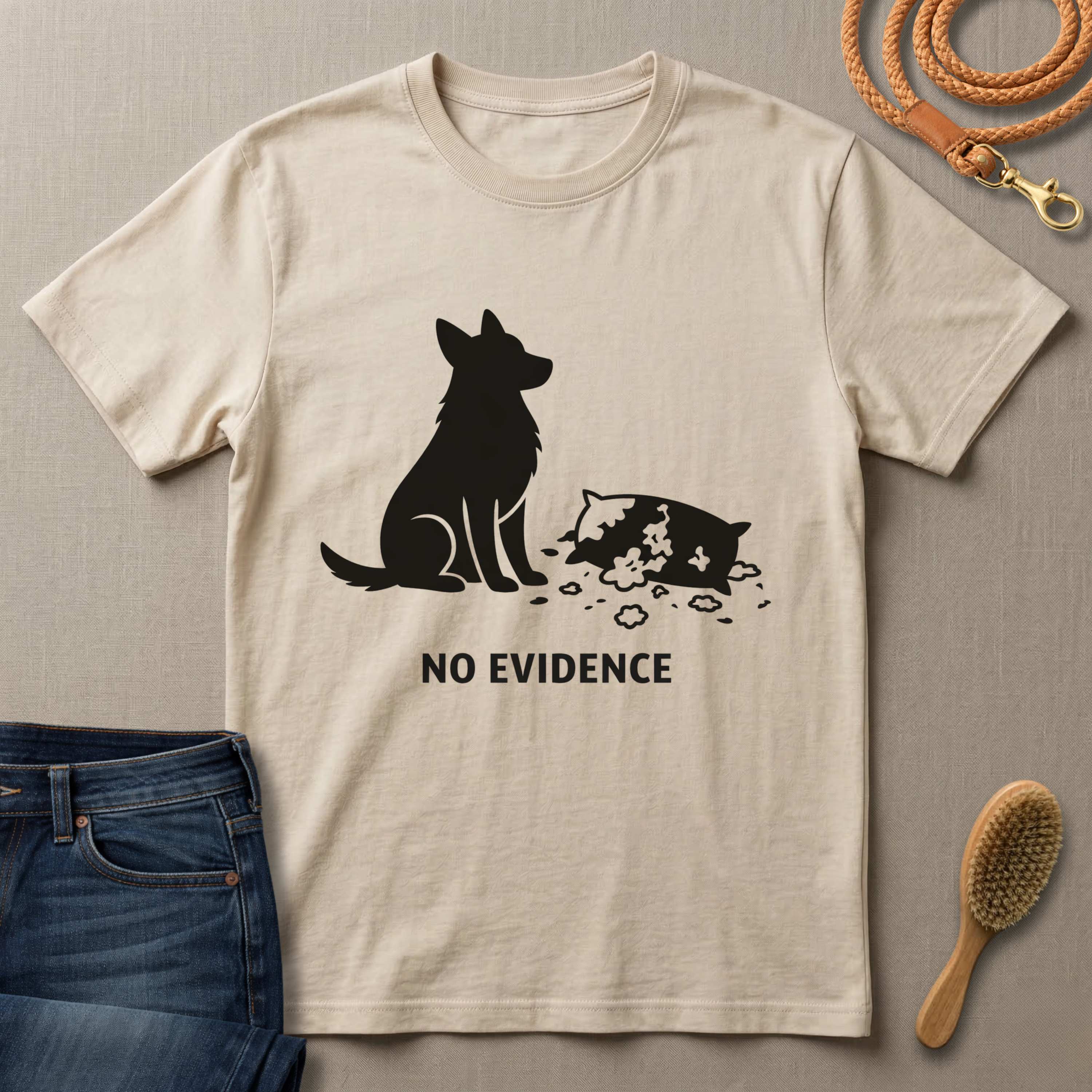 No Evidence - Dog & Pillow T-Shirt