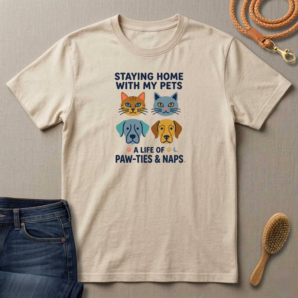 Staying Home with my Pets T-Shirt