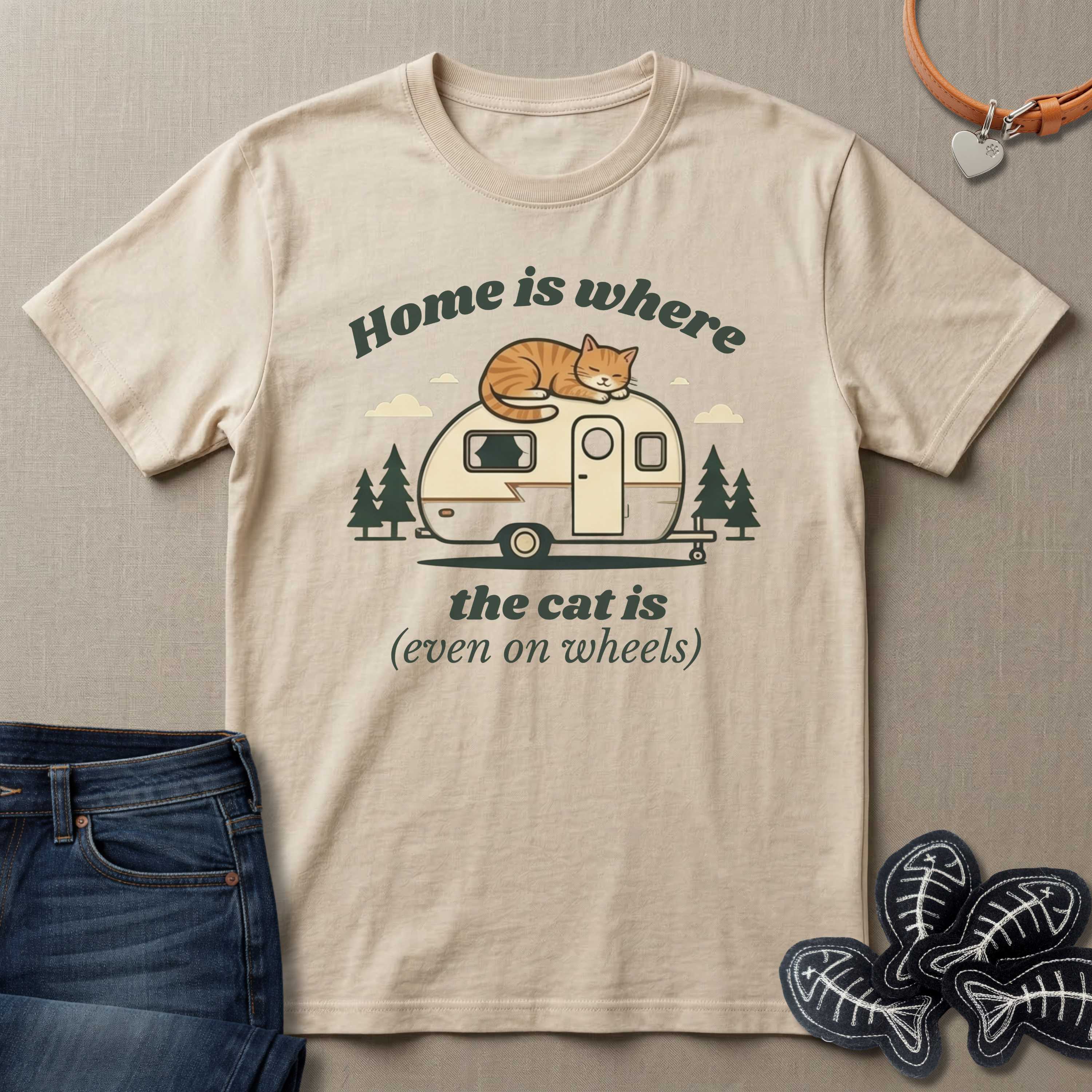 Home is Where the Cat is - Even on Wheels T-Shirt